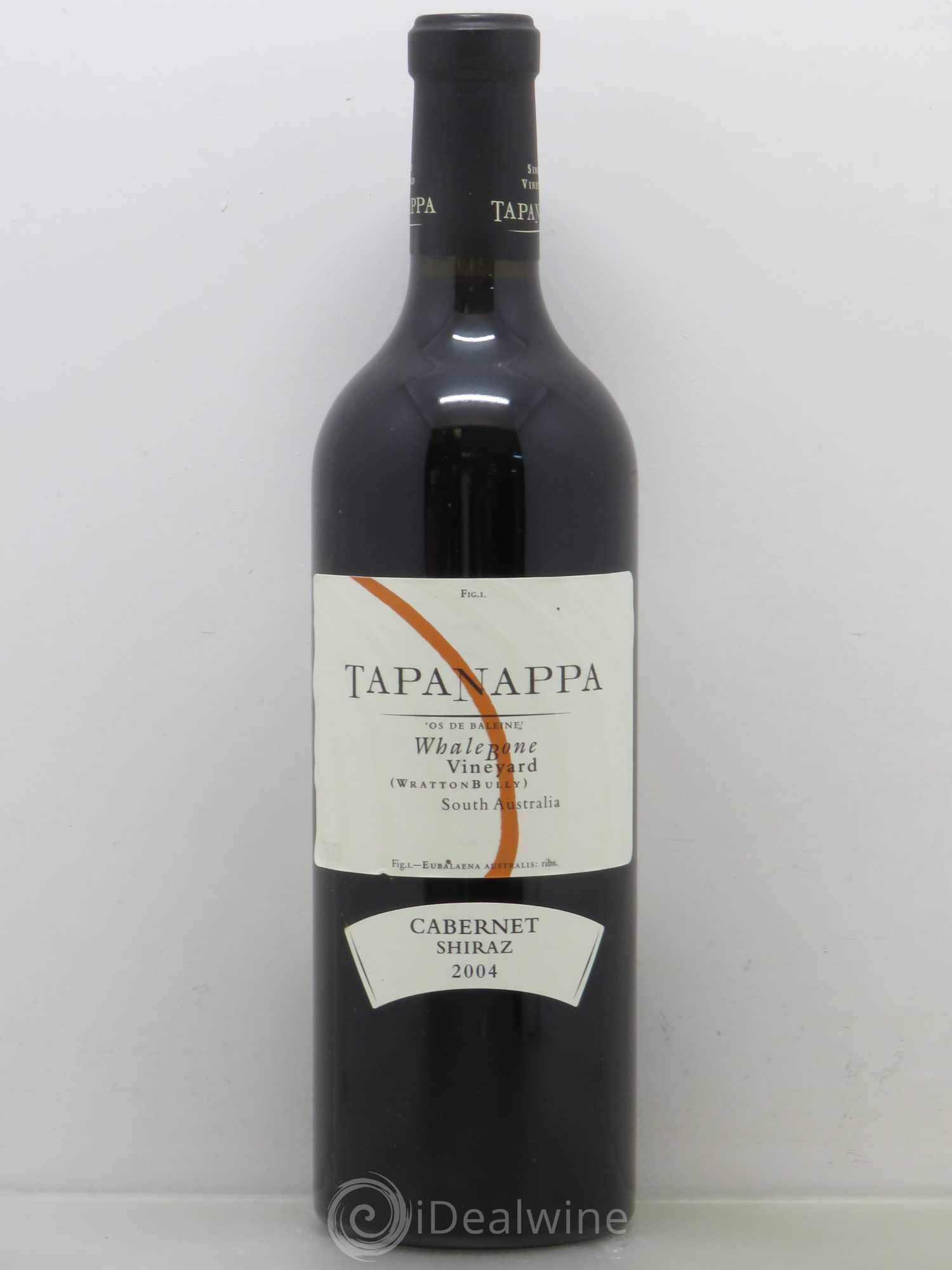 Australie Tapanappa Cabernet Shiraz Whalebone Vineyard Wrattonbully (sans prix de réserve) 2004 - Posten von 1 Flasche - 0