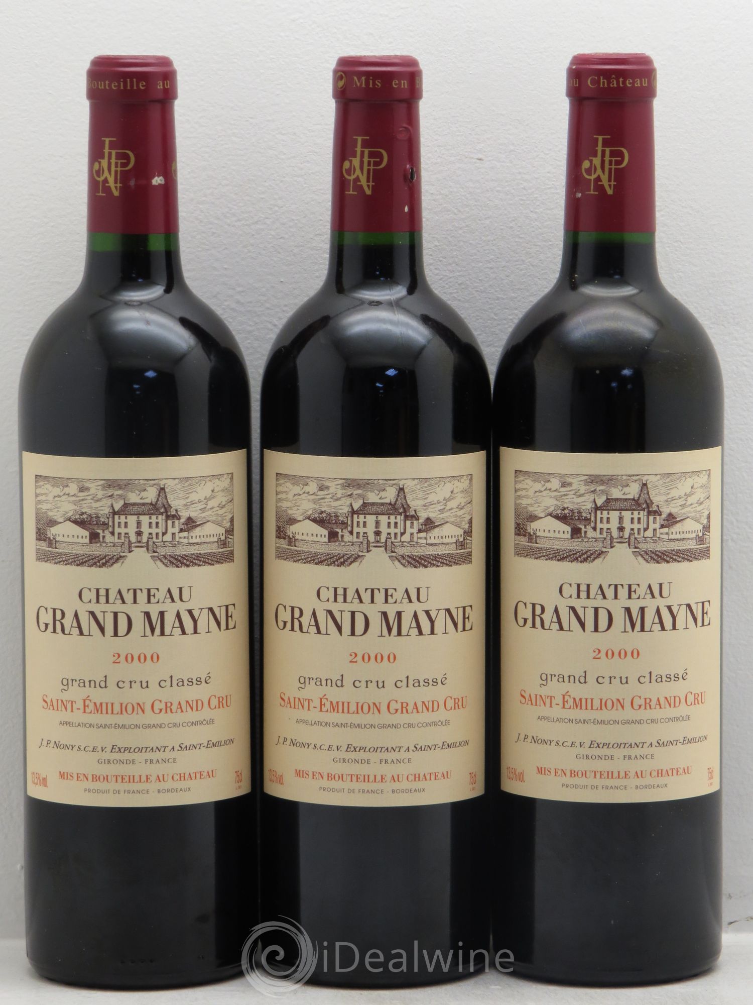 Château Grand Mayne Grand Cru Classé 2000 - Lot de 3 bouteilles - 0