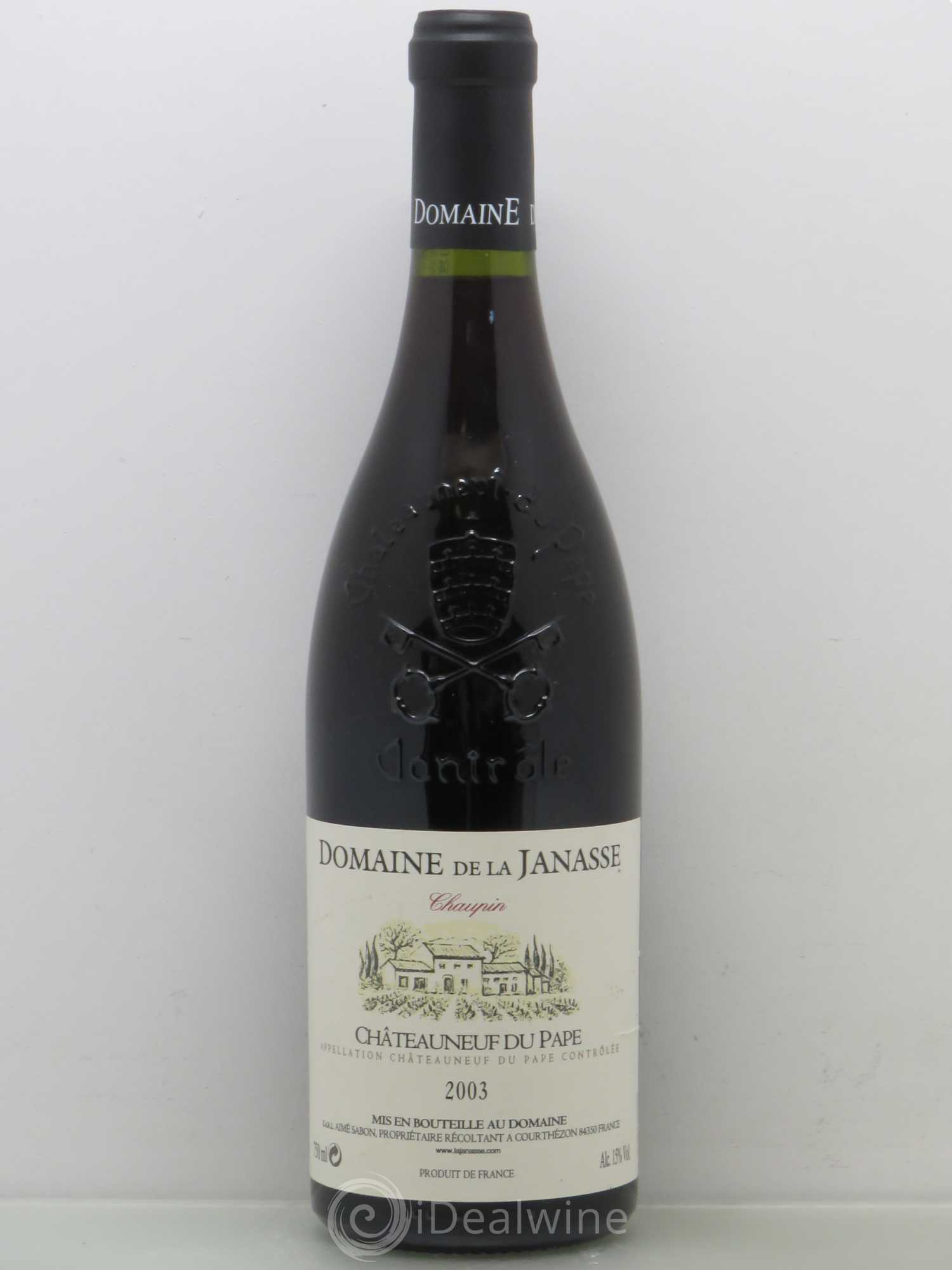 Châteauneuf-du-Pape Cuvée Chaupin La Janasse (Domaine de) (sans prix de réserve) 2003 - Lot de 1 bouteille - 0
