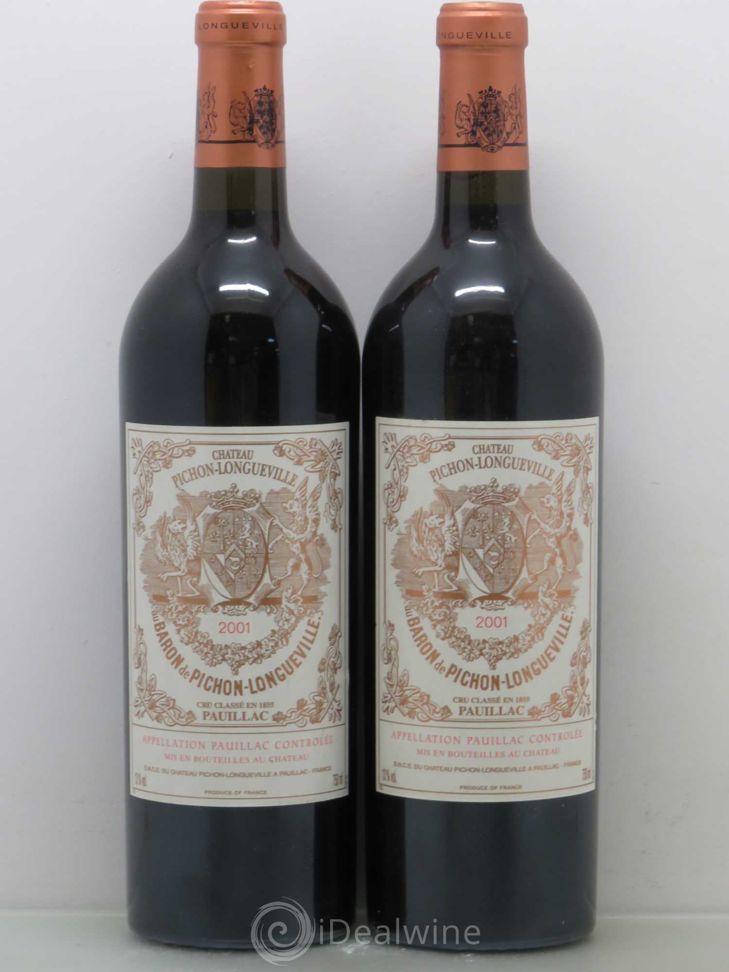 Pichon Longueville Baron 2ème Grand Cru Classé 2001 - Lot de 2 bouteilles - 0