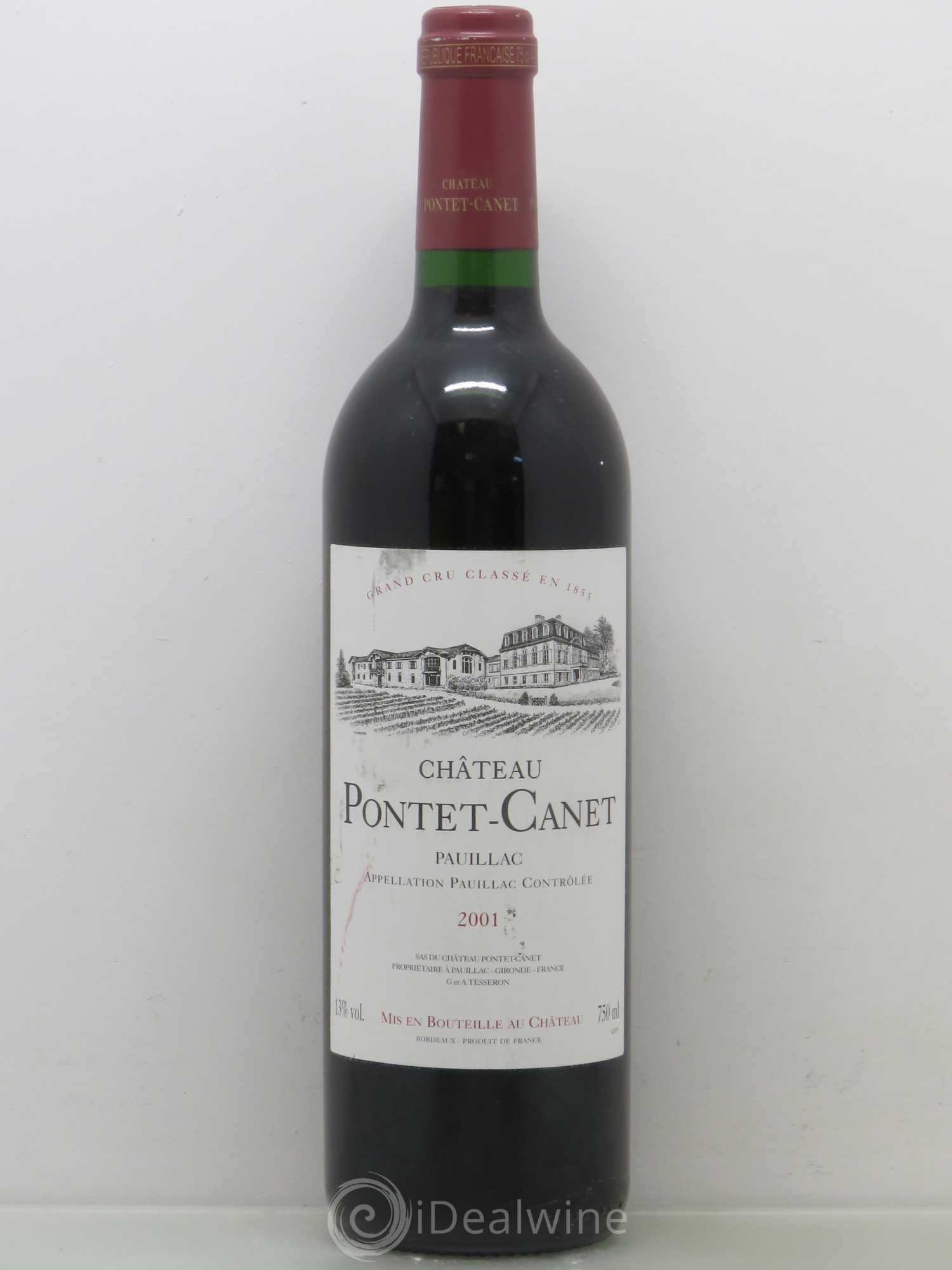 Château Pontet Canet 5ème Grand Cru Classé 2001 - Lot de 1 bouteille - 0