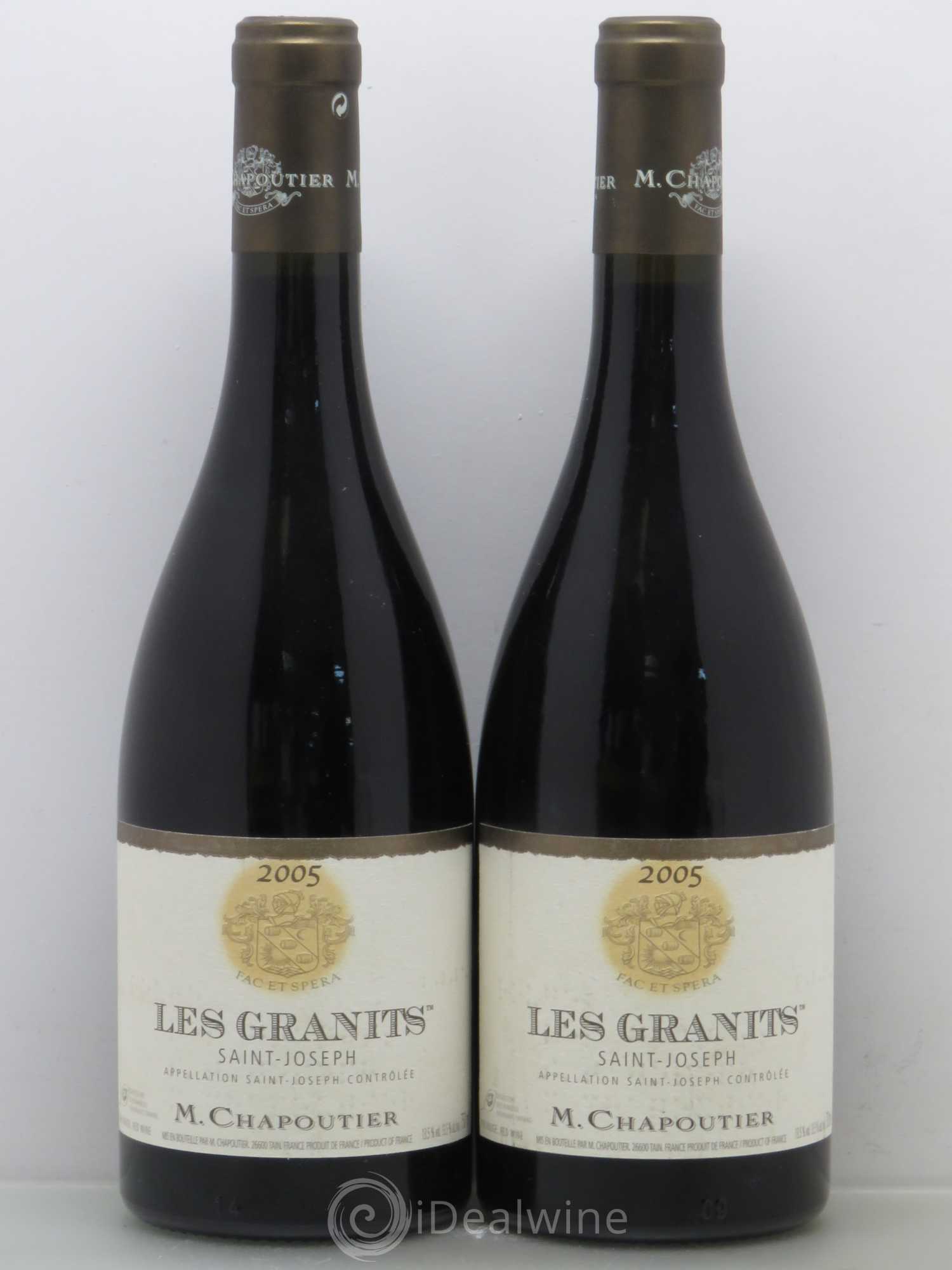 Saint-Joseph Les Granits Chapoutier 2005 - Lot de 2 bouteilles - 0
