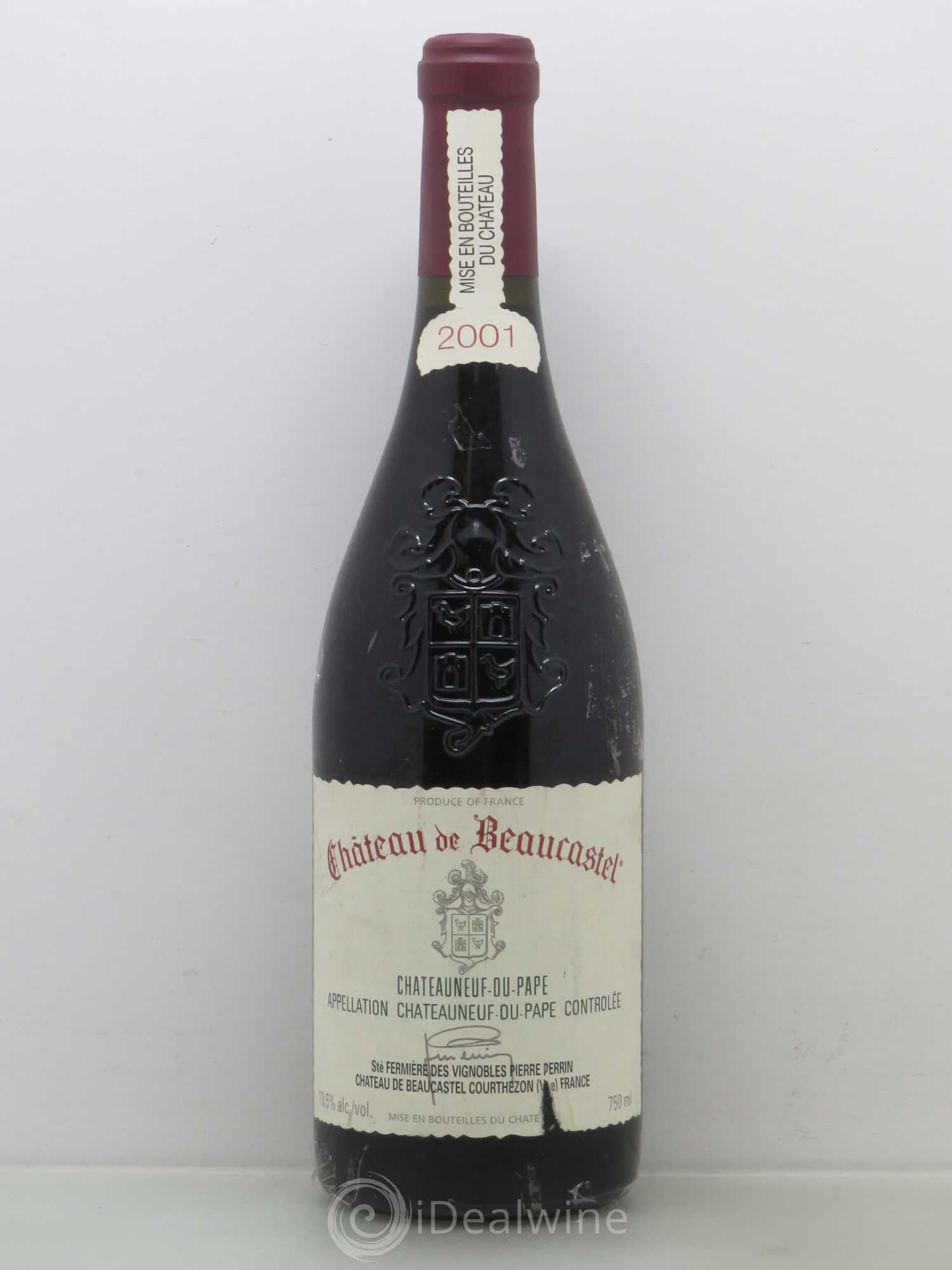 Châteauneuf-du-Pape Château de Beaucastel Famille Perrin 2001 - Lot de 1 bouteille - 0