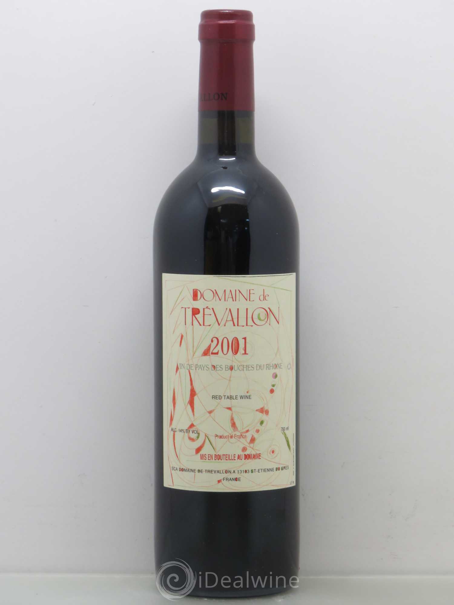 Coteaux d'Aix-en-Provence Trévallon (Domaine de) Eloi Dürrbach 2001 - Lot de 1 bouteille - 0