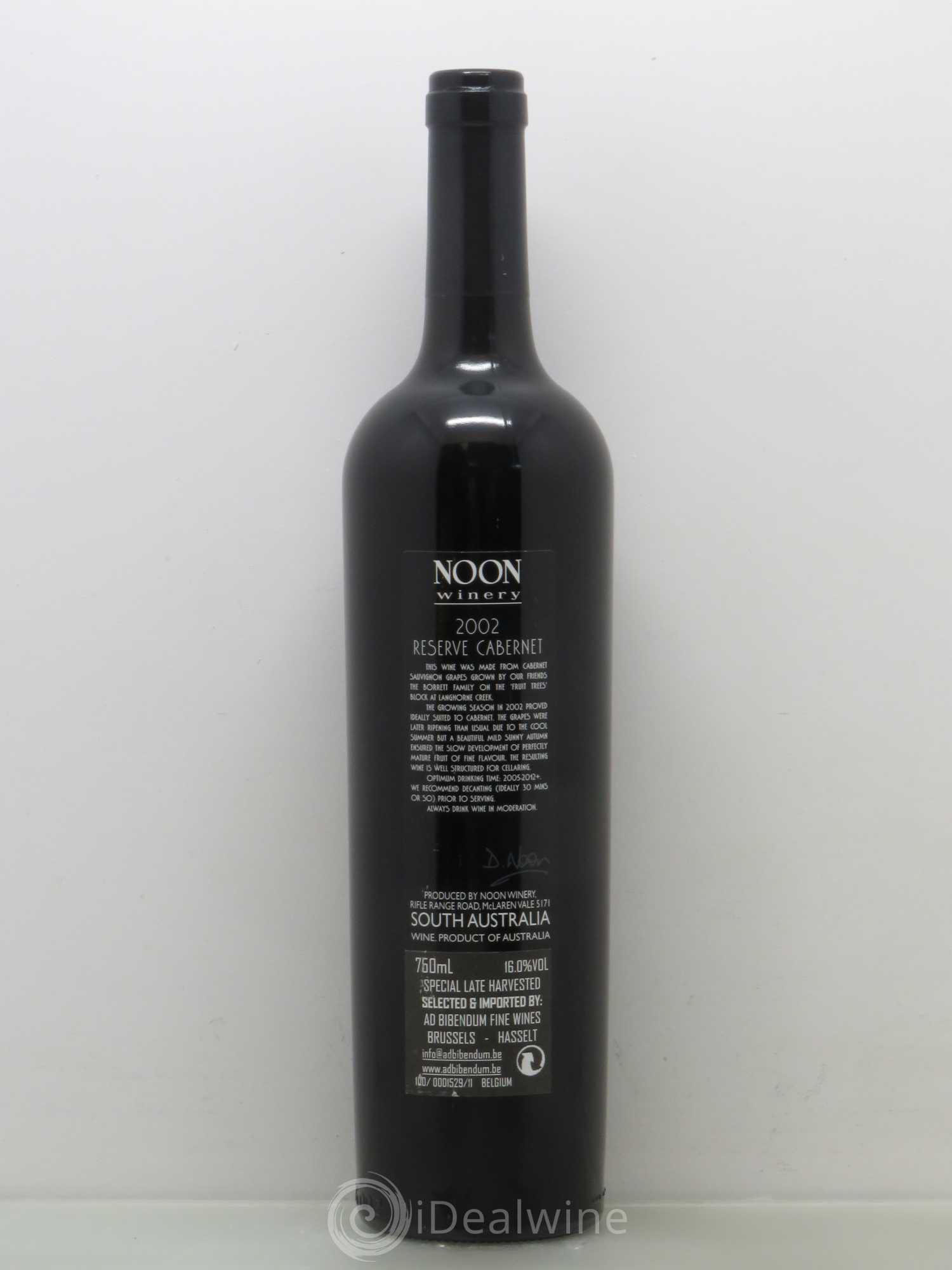 Australie Noon Cabernet Sauvignon Reserve 2002 - Posten von 1 Flasche - 1