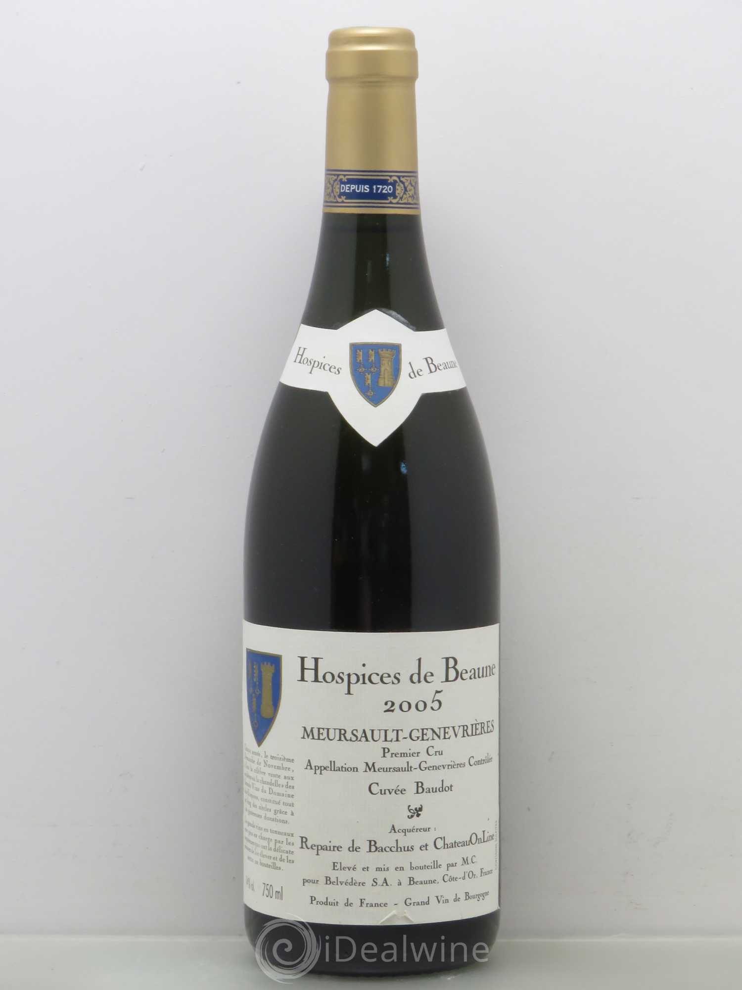 Meursault 1er Cru Les Genevrières Cuvée Baudot Hospices De Beaune 2005 - Posten von 1 Flasche - 0