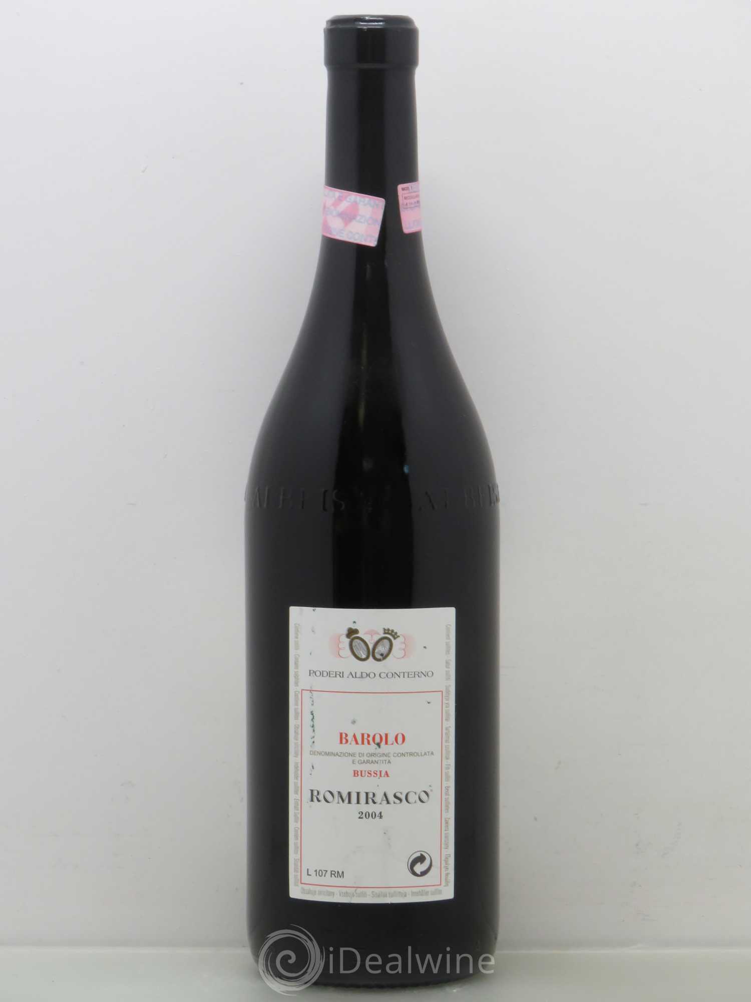 Barolo Poderi Aldo Conterno Romirasco Bussia 2004 - Lot de 1 bouteille - 1