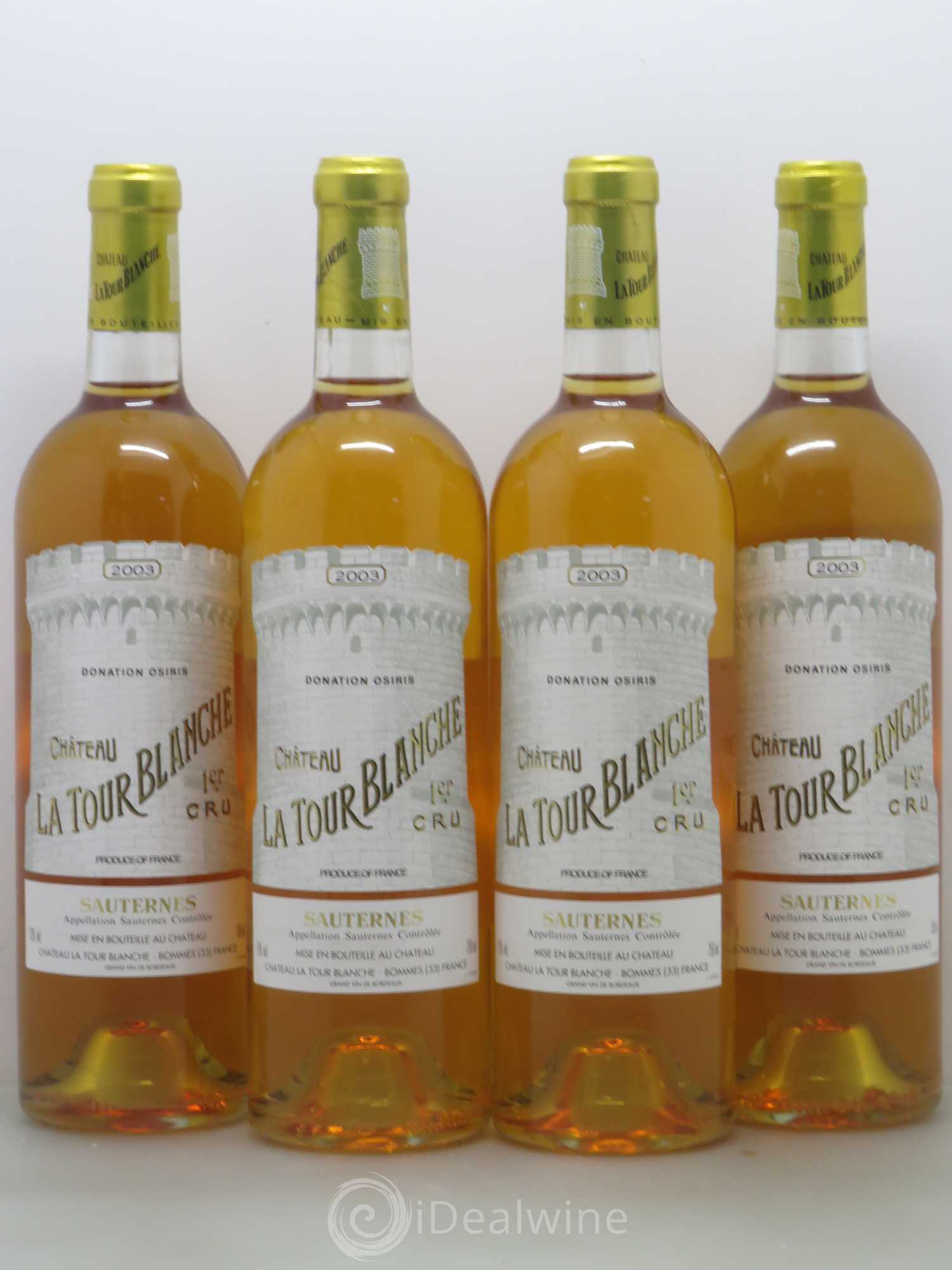 Château la Tour Blanche 1er Grand Cru Classé 2003 - Lotto di 4 bottiglie - 0