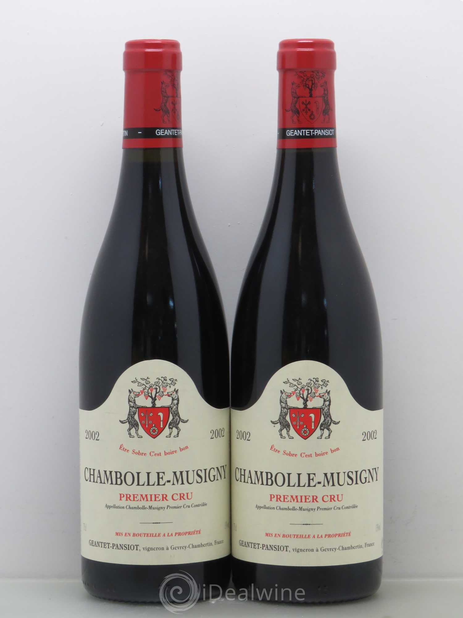 Chambolle-Musigny 1er Cru Geantet-Pansiot Geantet Pansiot 2002 - Lot de 2 bouteilles - 0