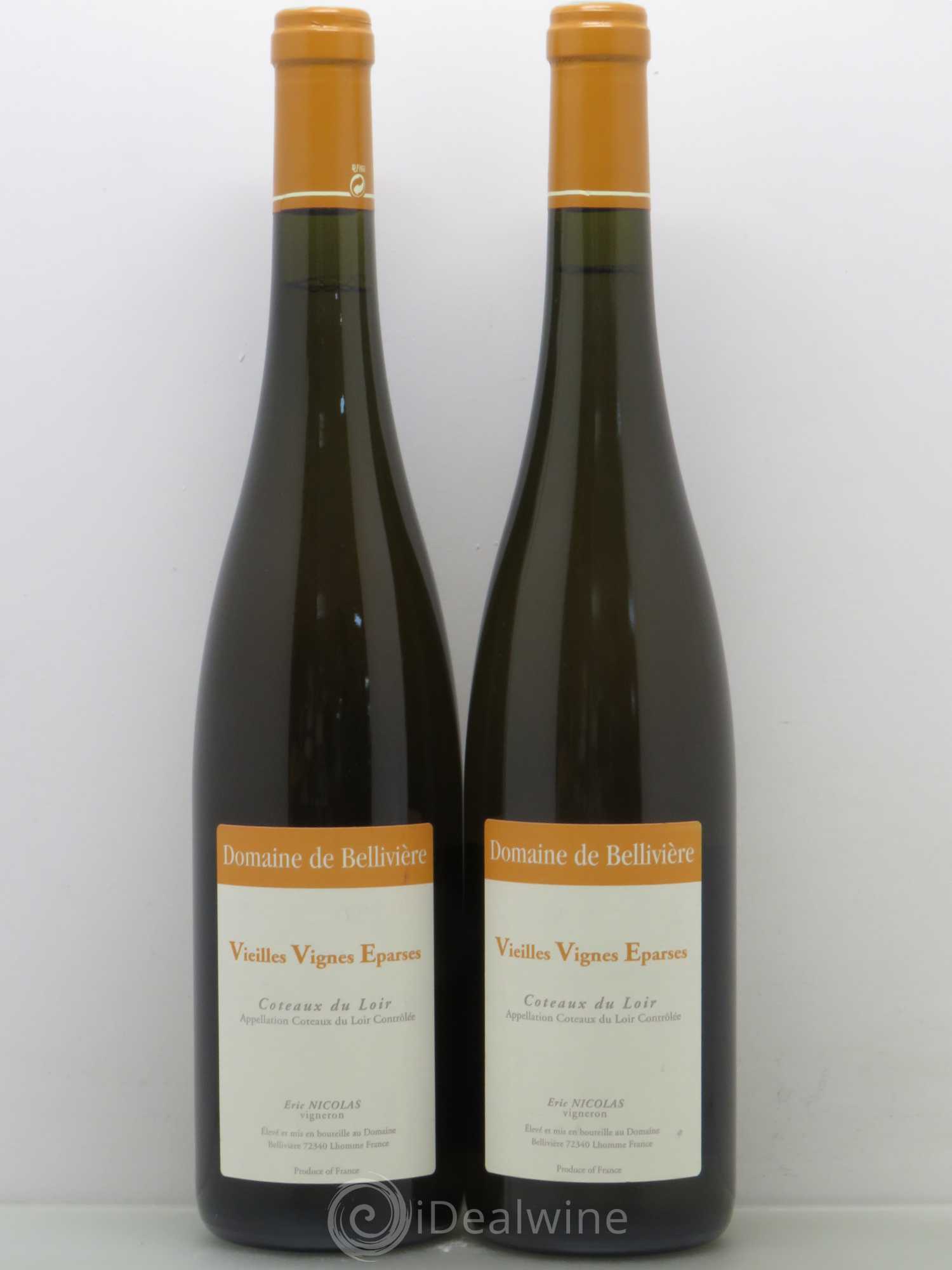 Coteaux du Loir Vieilles Vignes Eparses Domaine de Bellivière 2010 - Lot de 2 bouteilles - 0