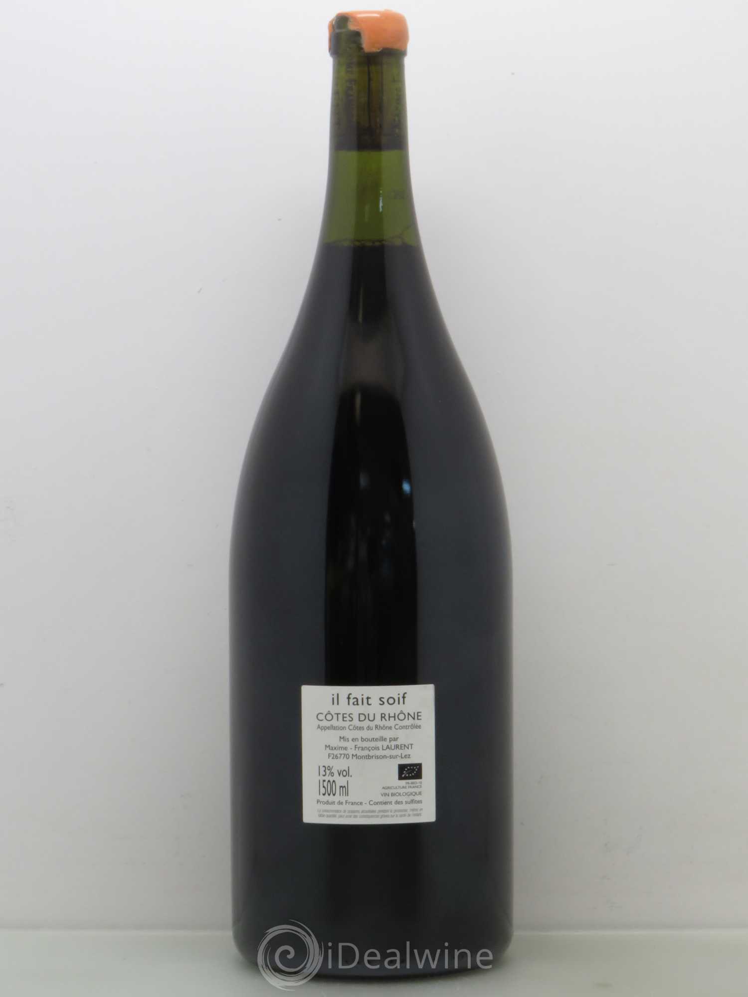 Côtes-du-Rhône Il Fait Soif Maxime-François Laurent (Gramenon) 2012 - Lot de 1 magnum - 1