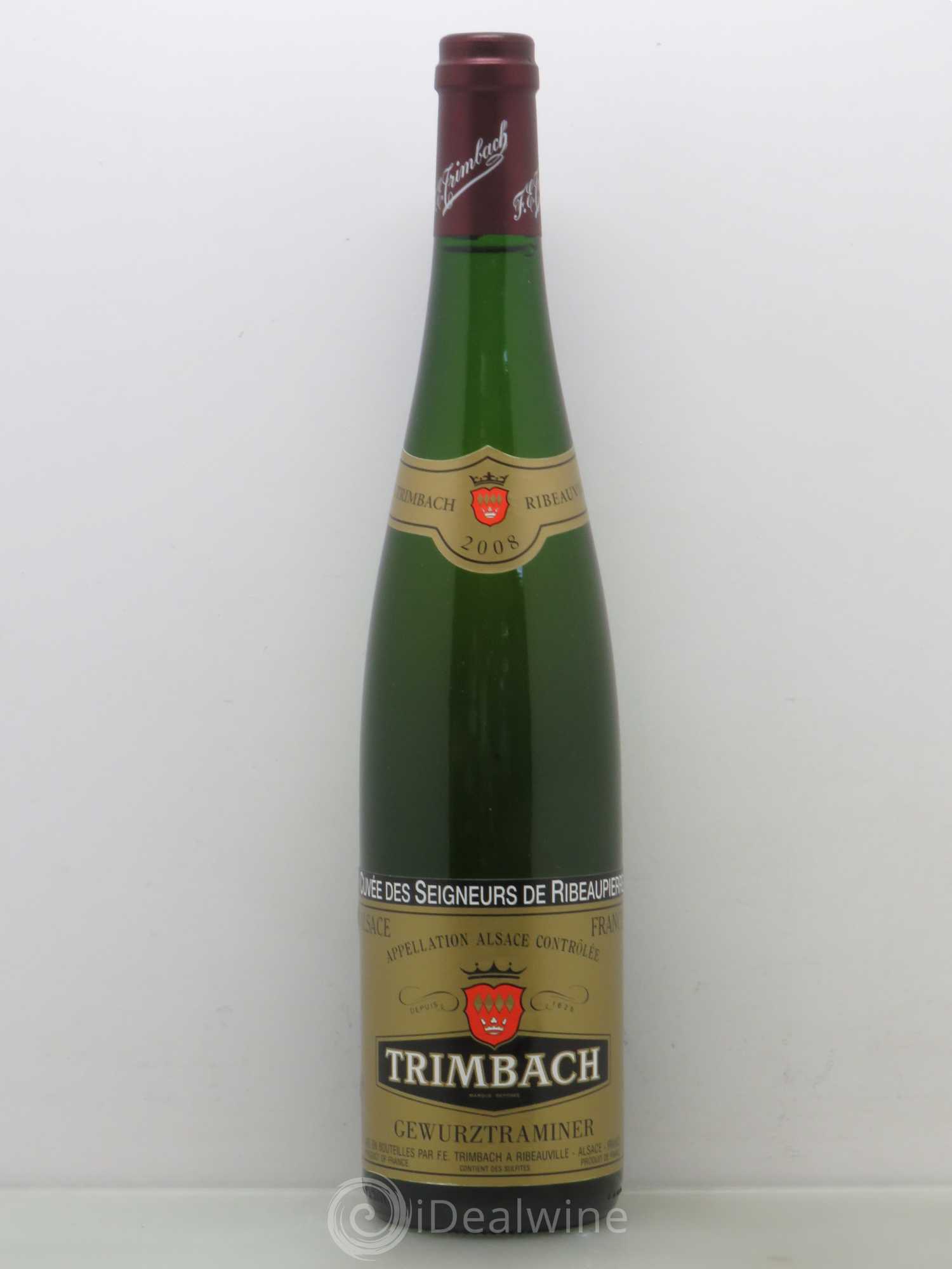 Alsace Gewurztraminer Seigneurs de Ribeaupierre Trimbach (Domaine) 2008 - Lot de 1 bouteille - 0