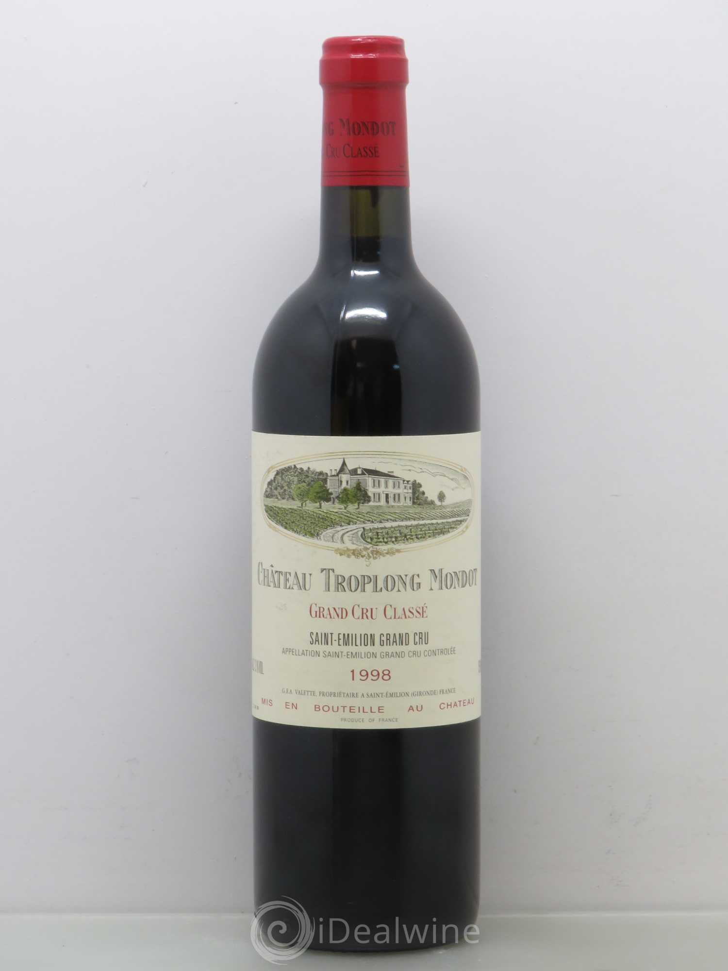 Château Troplong Mondot 1er Grand Cru Classé B 1998 - Lot de 1 bouteille - 0