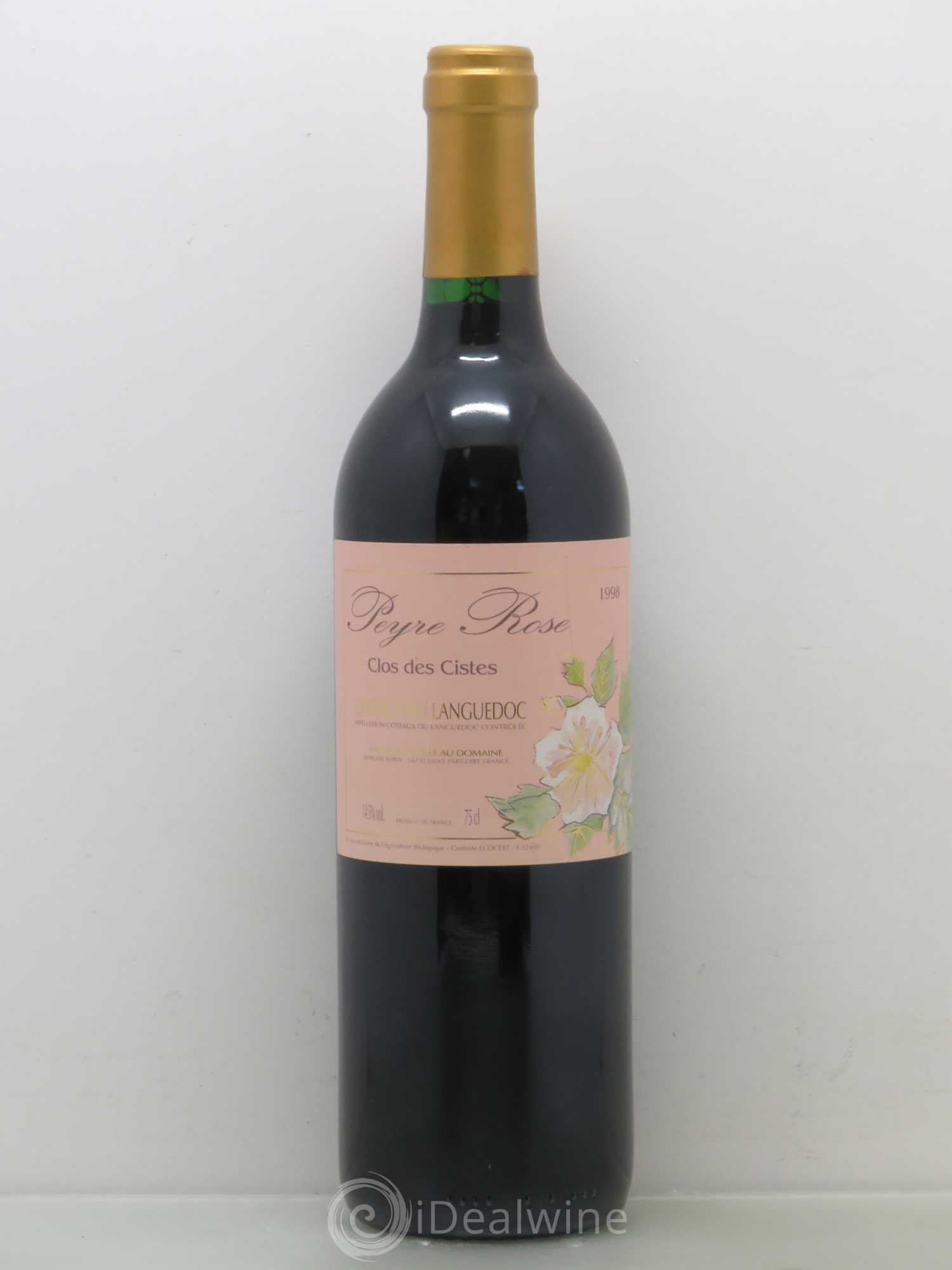 Vin de France (anciennement Coteaux du Languedoc) Domaine Peyre Rose Les Cistes Marlène Soria 1998 - Lot de 1 bouteille - 0
