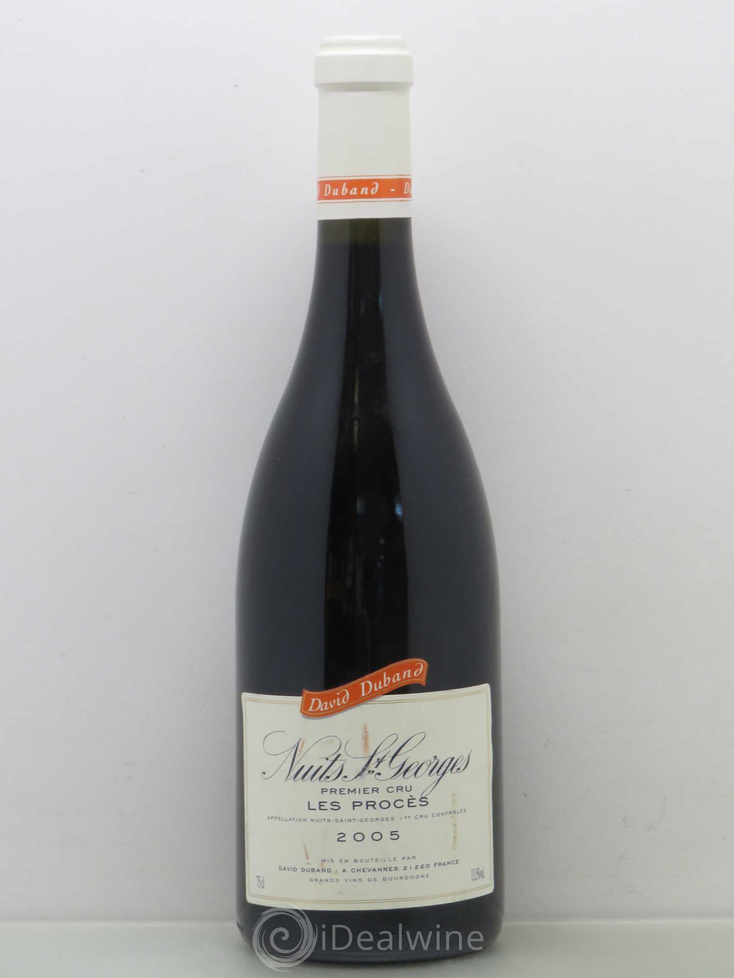Nuits-Saint-Georges 1er Cru Les Procès David Duband (Domaine) 2005 - Lot de 1 bouteille - 0