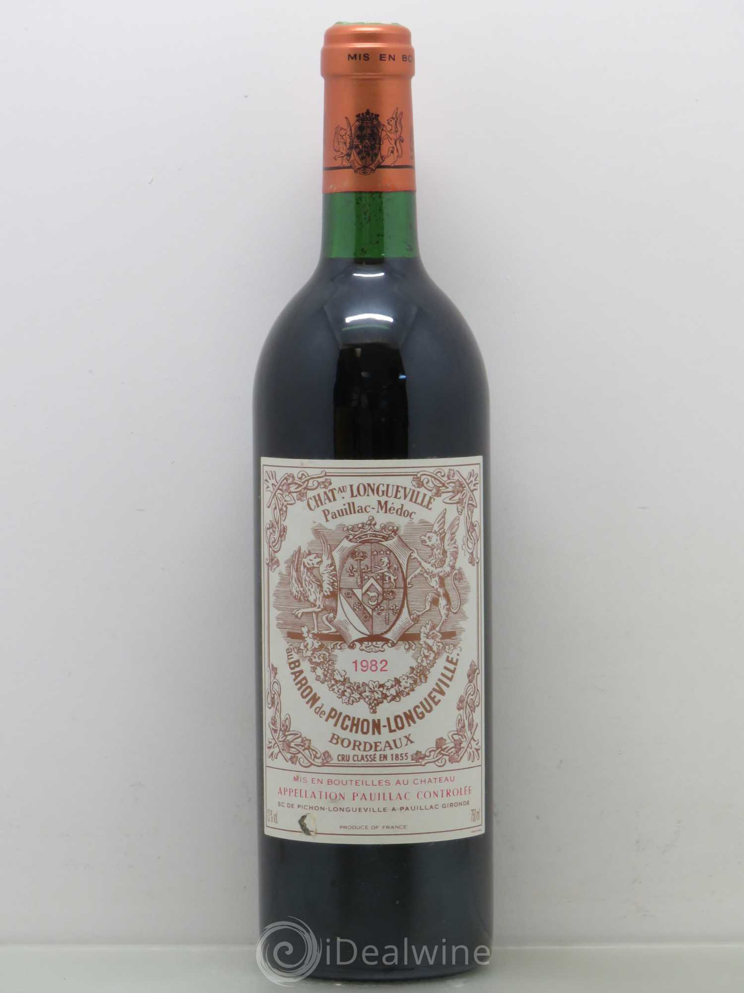 Pichon Longueville Baron 2ème Grand Cru Classé 1982 - Lot de 1 bouteille - 0