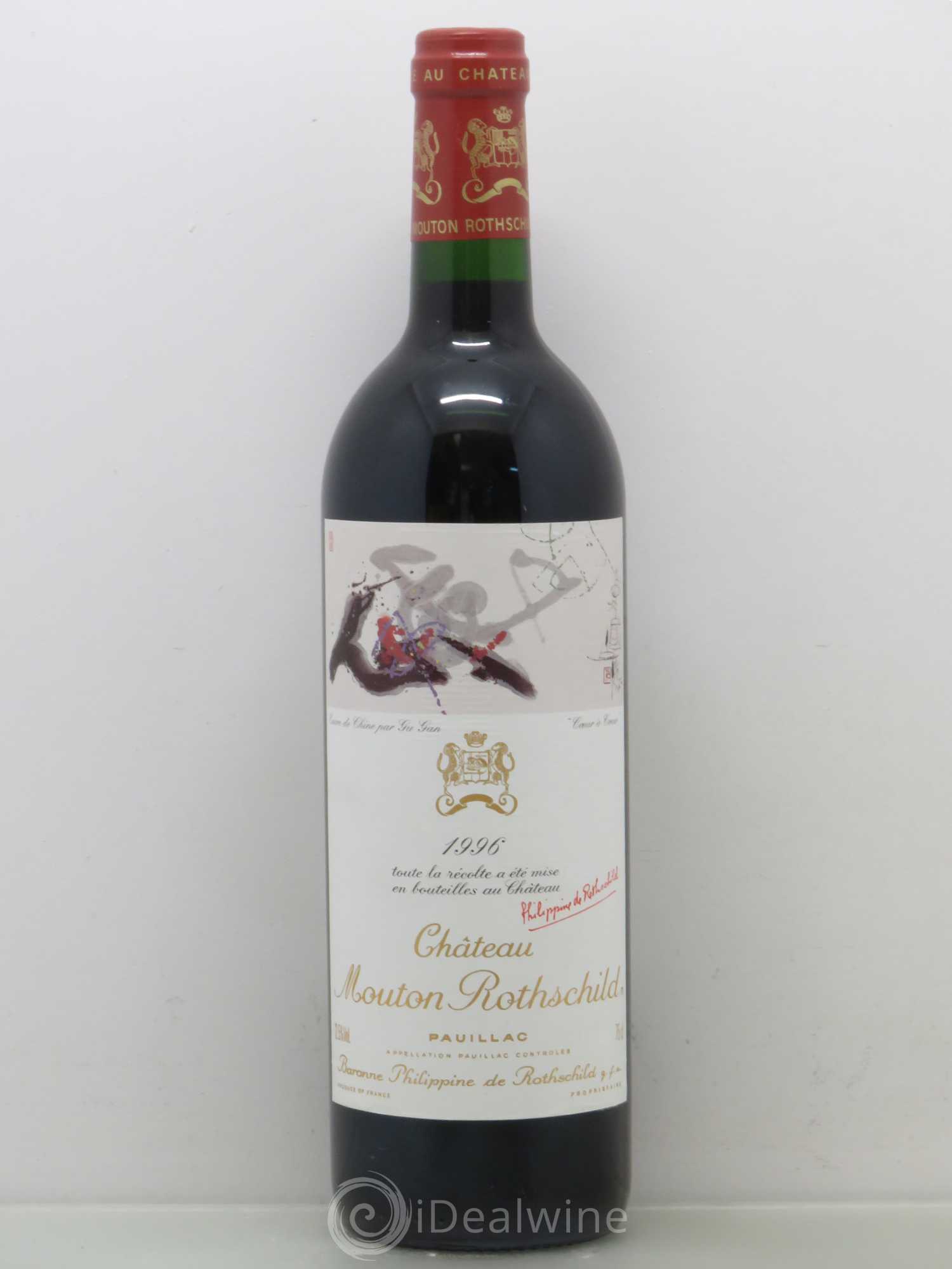 Château Mouton Rothschild 1er Grand Cru Classé 1996 - Lot de 1 bouteille - 0