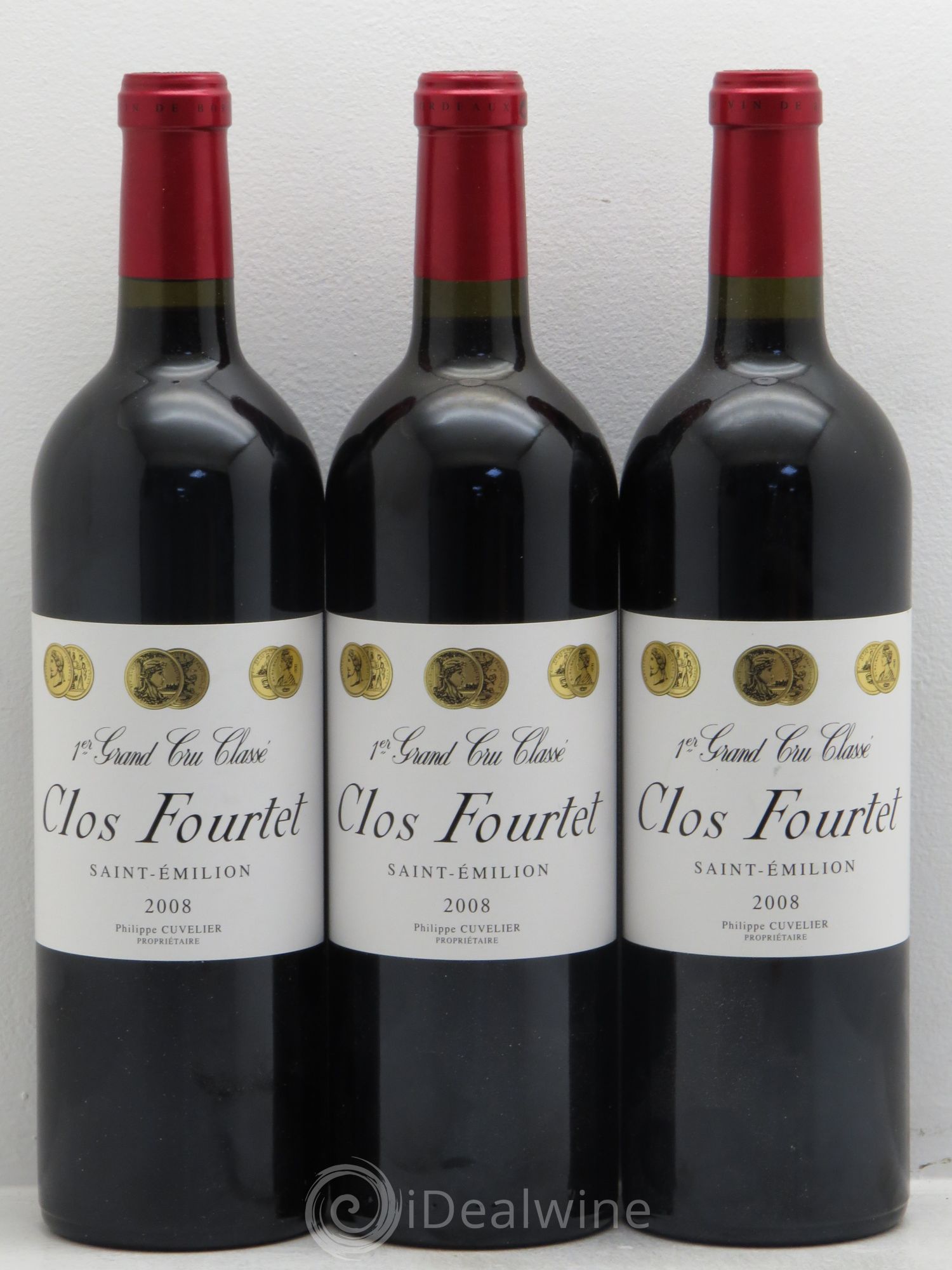 Clos Fourtet 1er Grand Cru Classé B 2008 - Lot de 3 bouteilles - 0