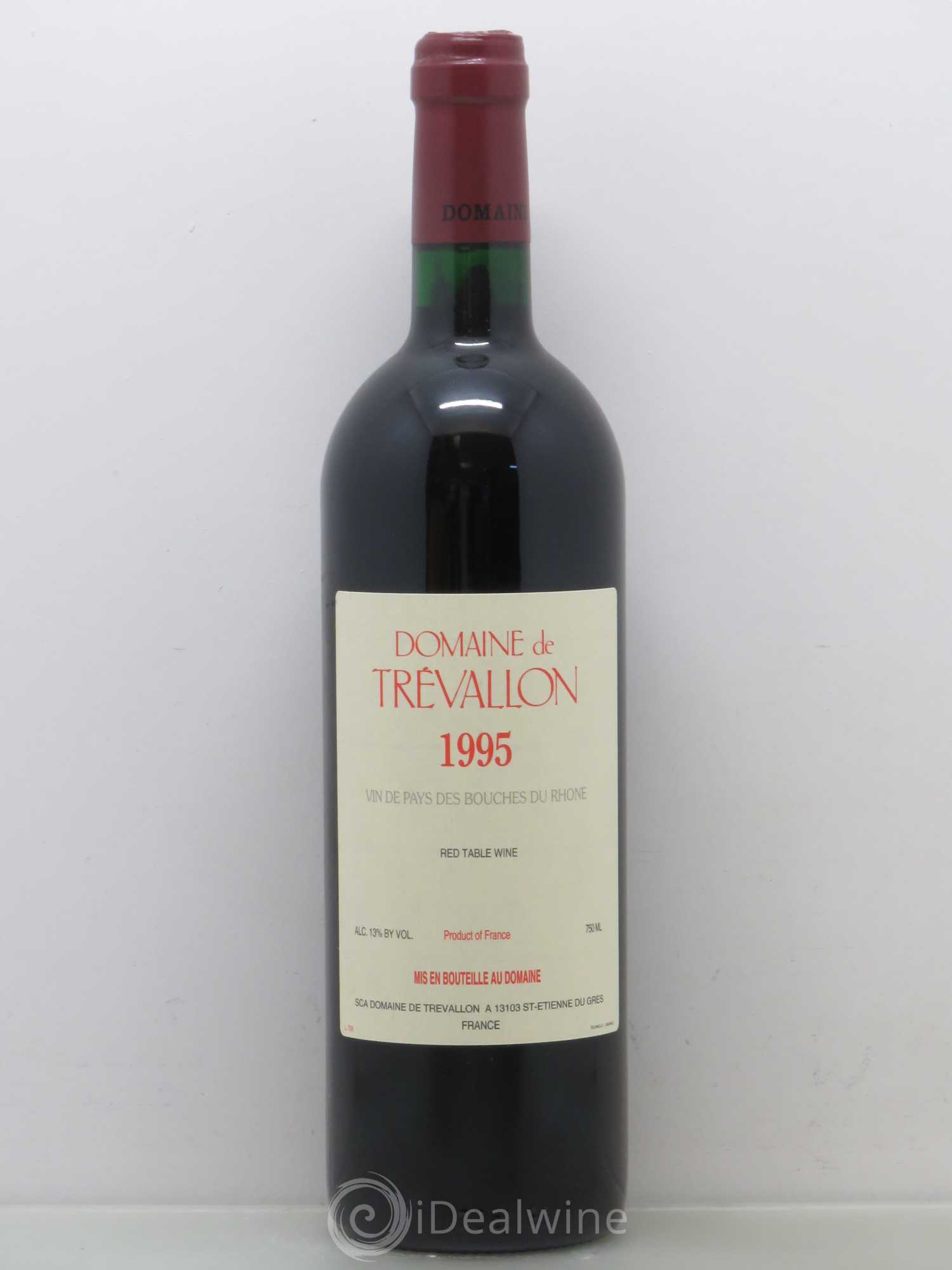 Coteaux d'Aix-en-Provence Trévallon (Domaine de) Eloi Dürrbach 1995 - Lot de 1 bouteille - 0