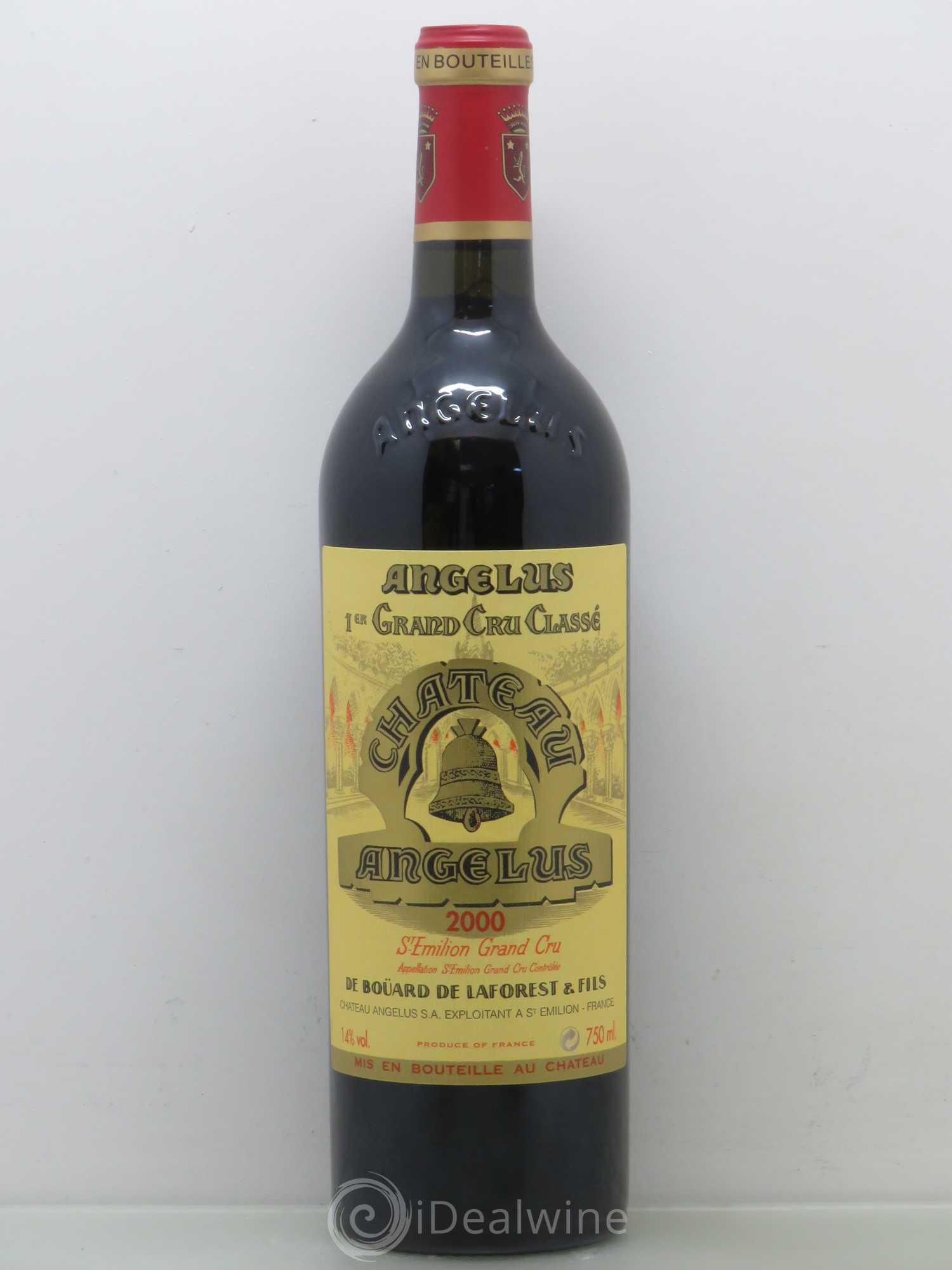 Château Angélus 1er Grand Cru Classé A 2000 - Lot de 1 bouteille - 0