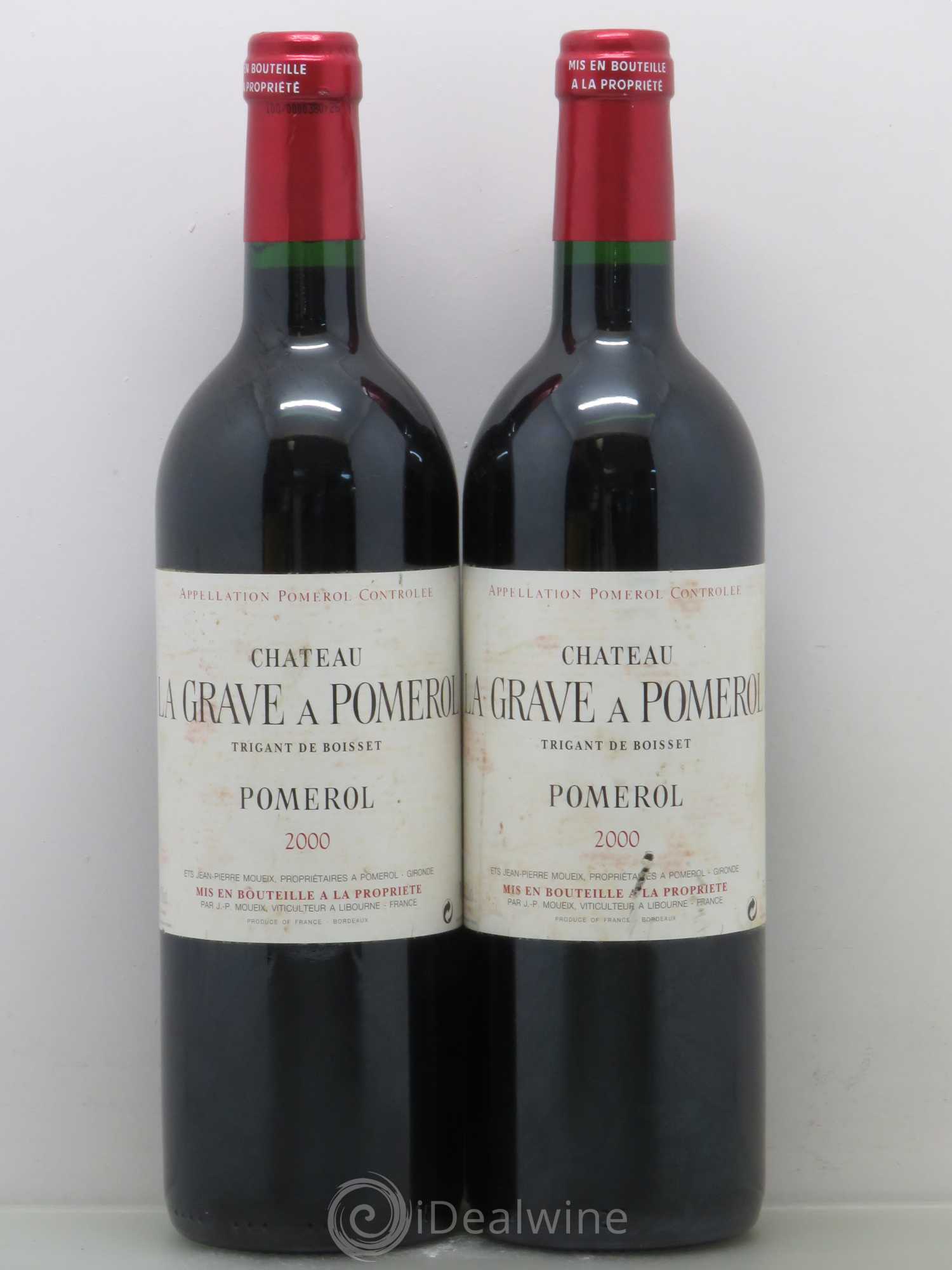 Château La Grave à Pomerol (Trigant de Boisset) 2000 - Lot de 2 bouteilles - 0