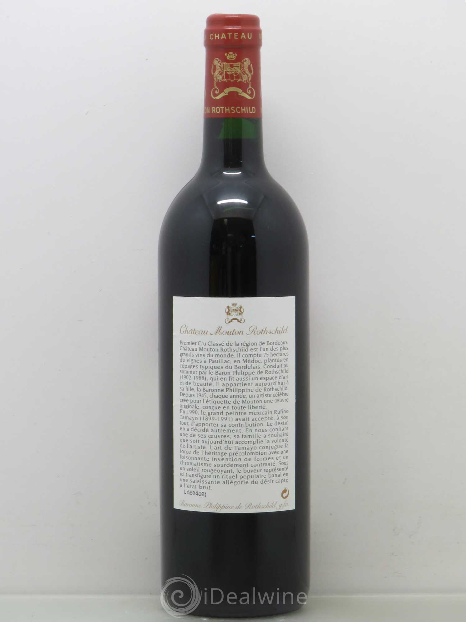 Château Mouton Rothschild 1er Grand Cru Classé 1998 - Lot de 1 bouteille - 1