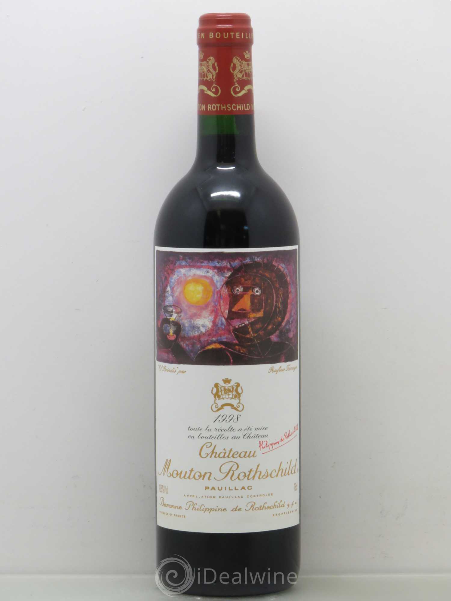 Château Mouton Rothschild 1er Grand Cru Classé 1998 - Lot de 1 bouteille - 0