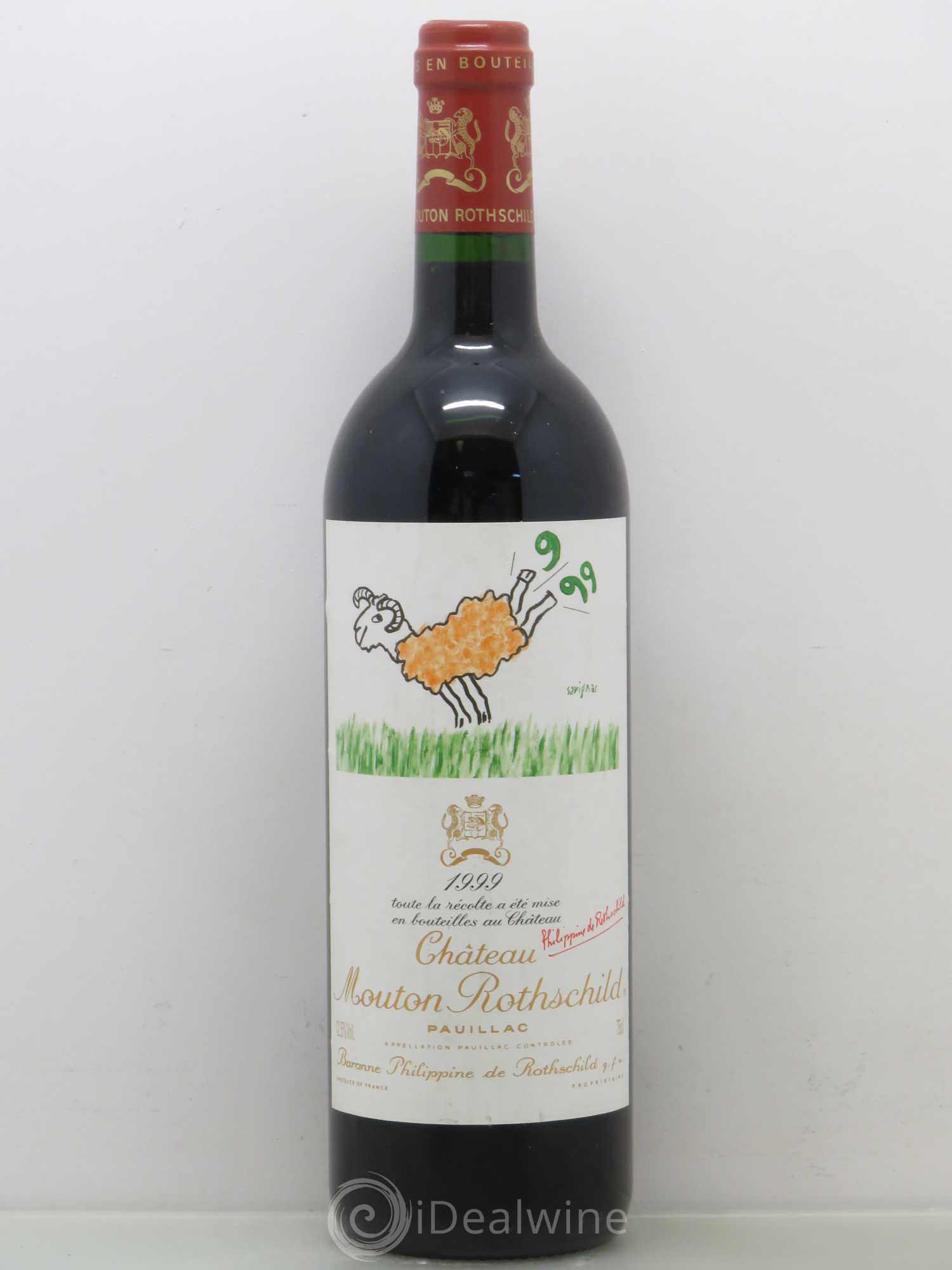 Château Mouton Rothschild 1er Grand Cru Classé 1999 - Lot de 1 bouteille - 0