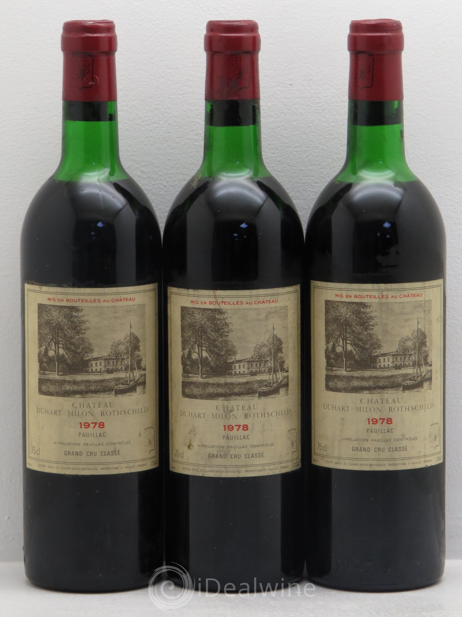 Château Duhart-Milon 4ème Grand Cru Classé 1978 - Lot de 3 bouteilles - 0