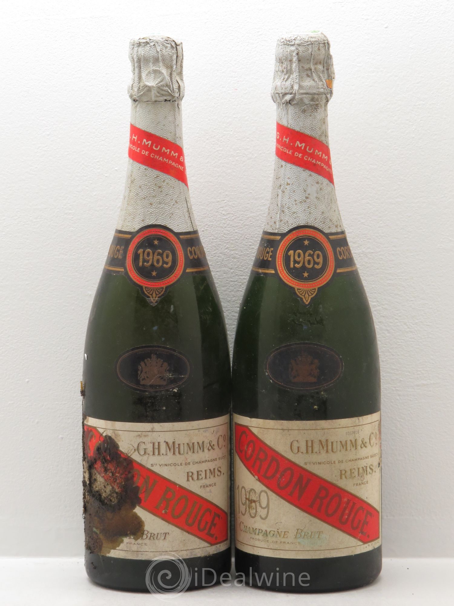 Champagne Cordon Rouge Mumm 1969 - Lot de 2 bouteilles - 0
