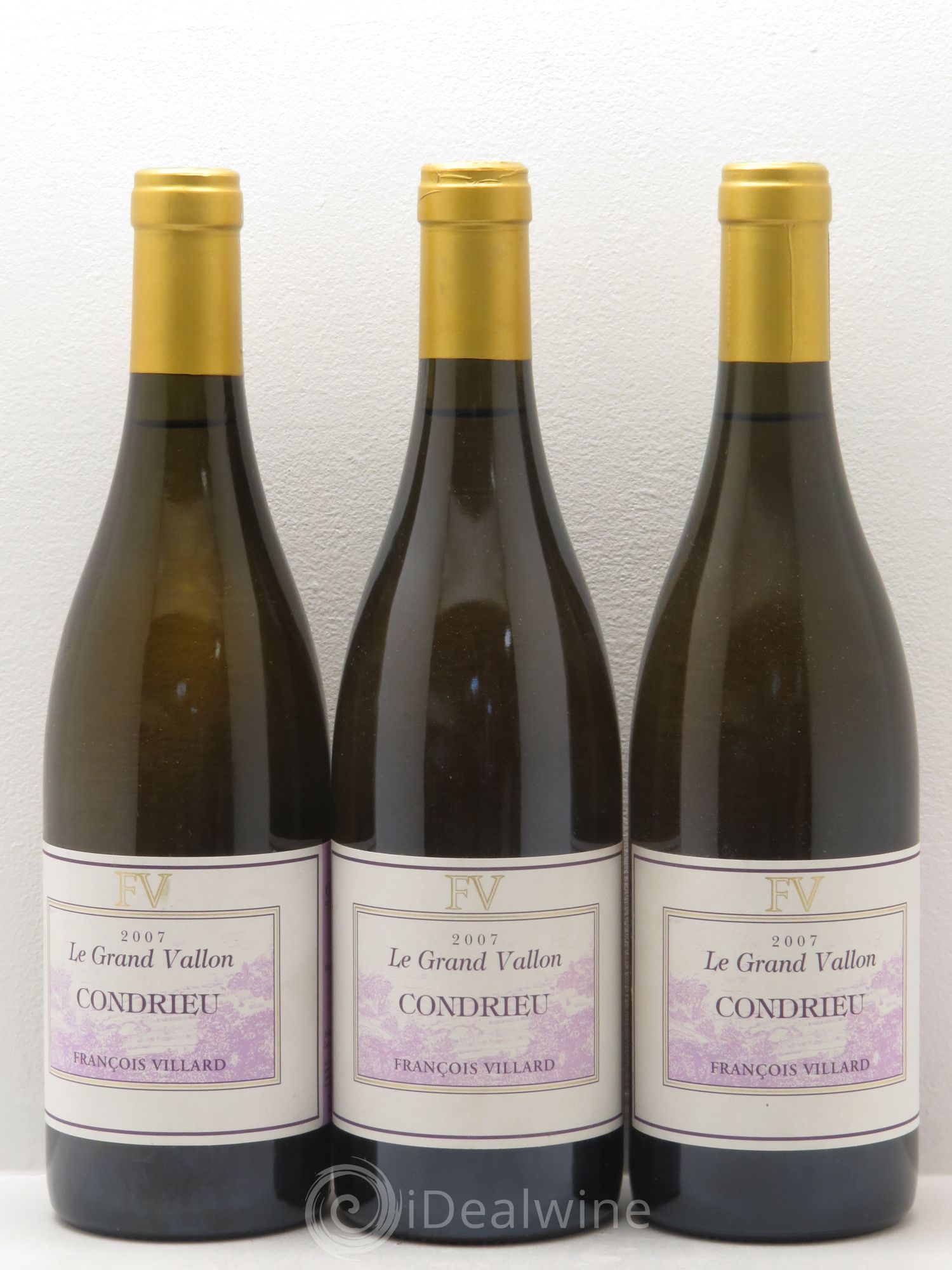 Condrieu Le Grand Vallon François Villard 2007 - Lot de 3 bouteilles - 0