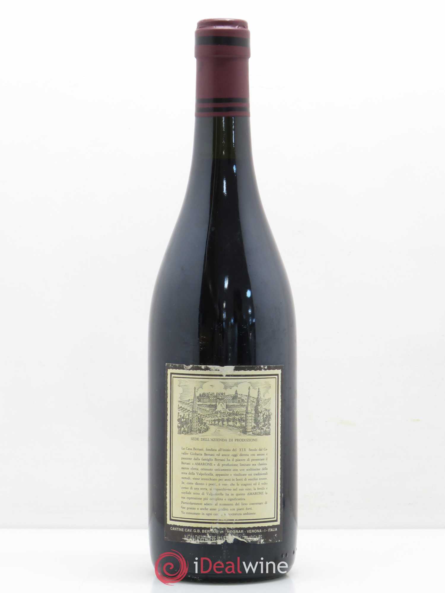 Amarone della Valpolicella DOC Recioto della Valpolicella classico superiore Bertani 1988 - Posten von 1 Flasche - 1