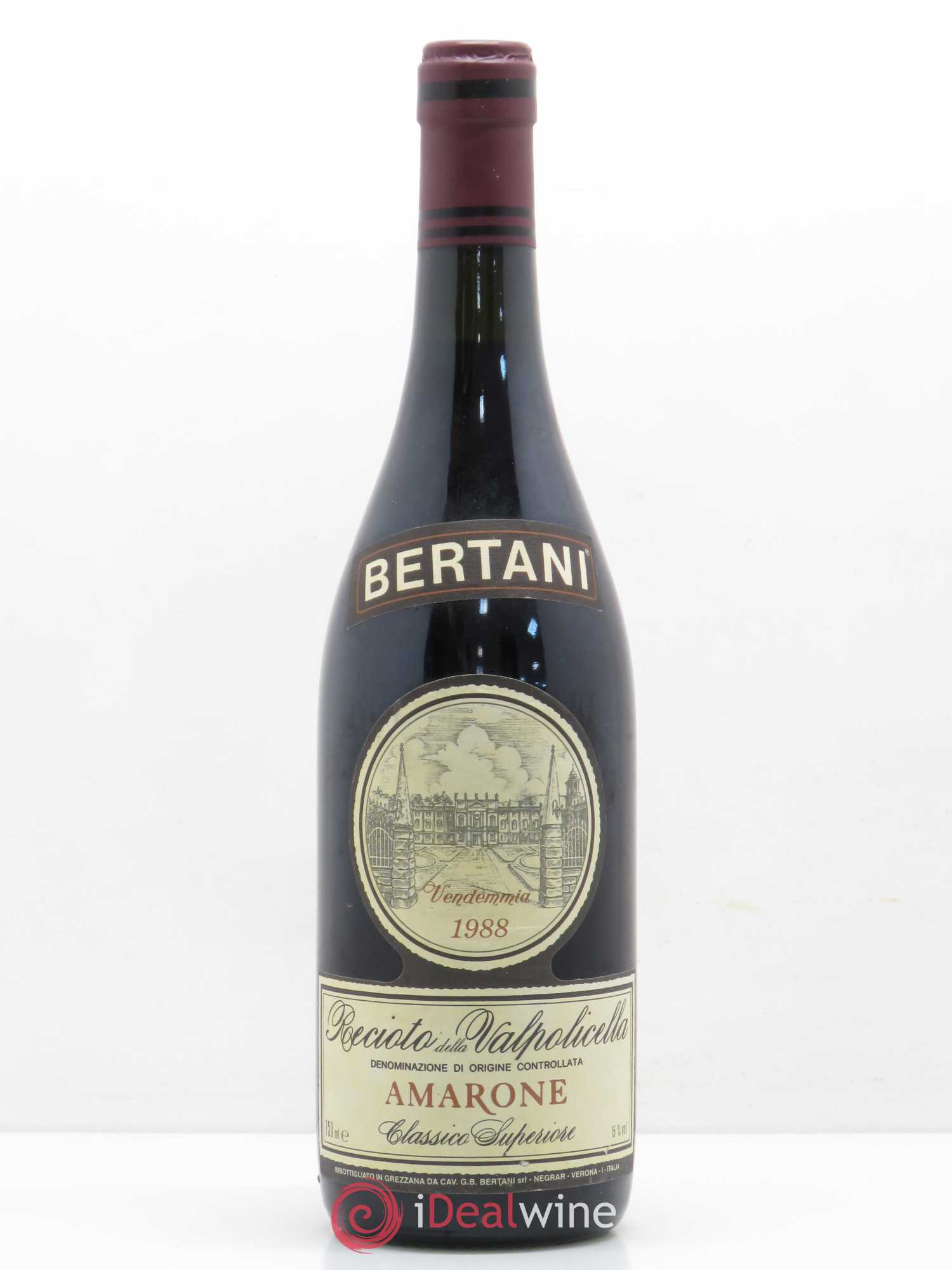 Amarone della Valpolicella DOC Recioto della Valpolicella classico superiore Bertani 1988 - Posten von 1 Flasche - 0