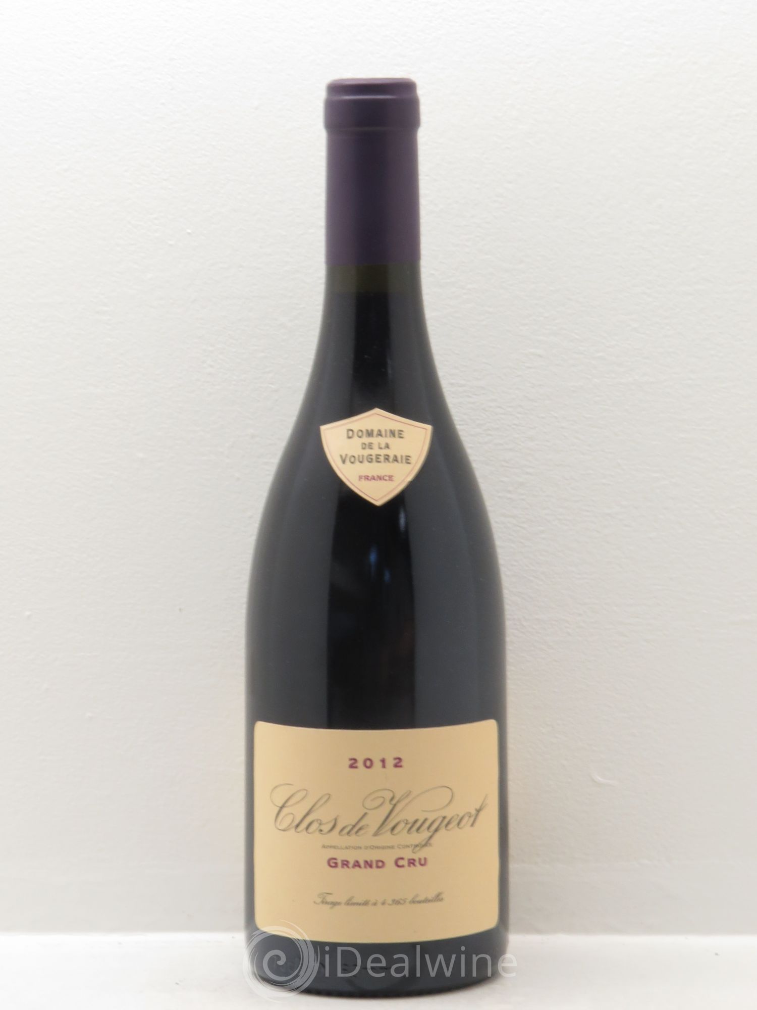 Clos de Vougeot Grand Cru La Vougeraie 2012 - Lot de 1 bouteille - 0