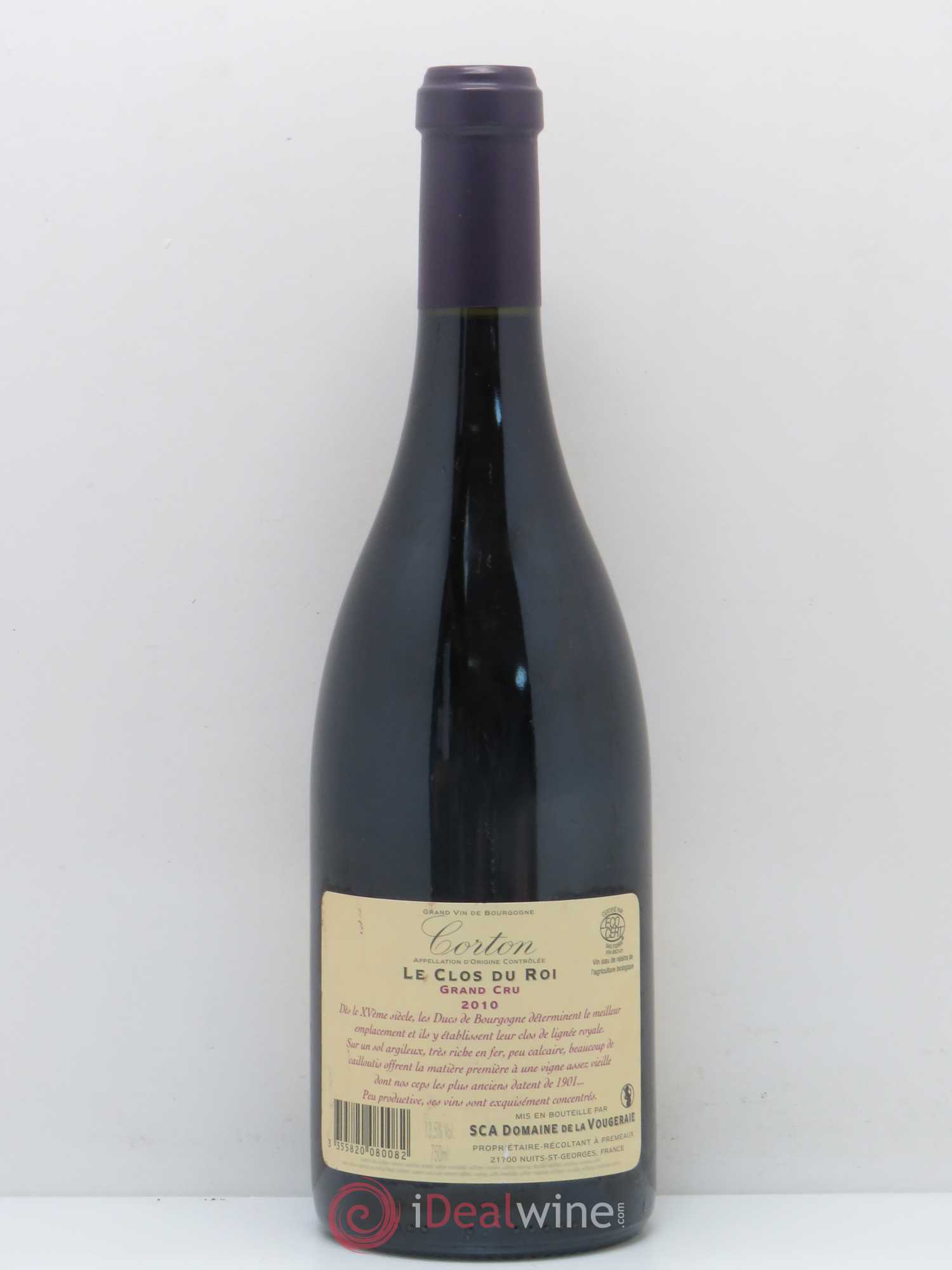 Corton Grand Cru Le Clos du Roi La Vougeraie 2010 - Lot de 1 bouteille - 1