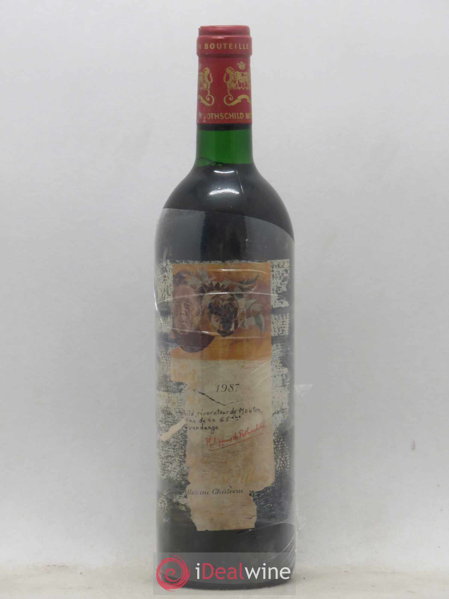 Château Mouton Rothschild 1er Grand Cru Classé 1987 - Lot de 1 bouteille - 0