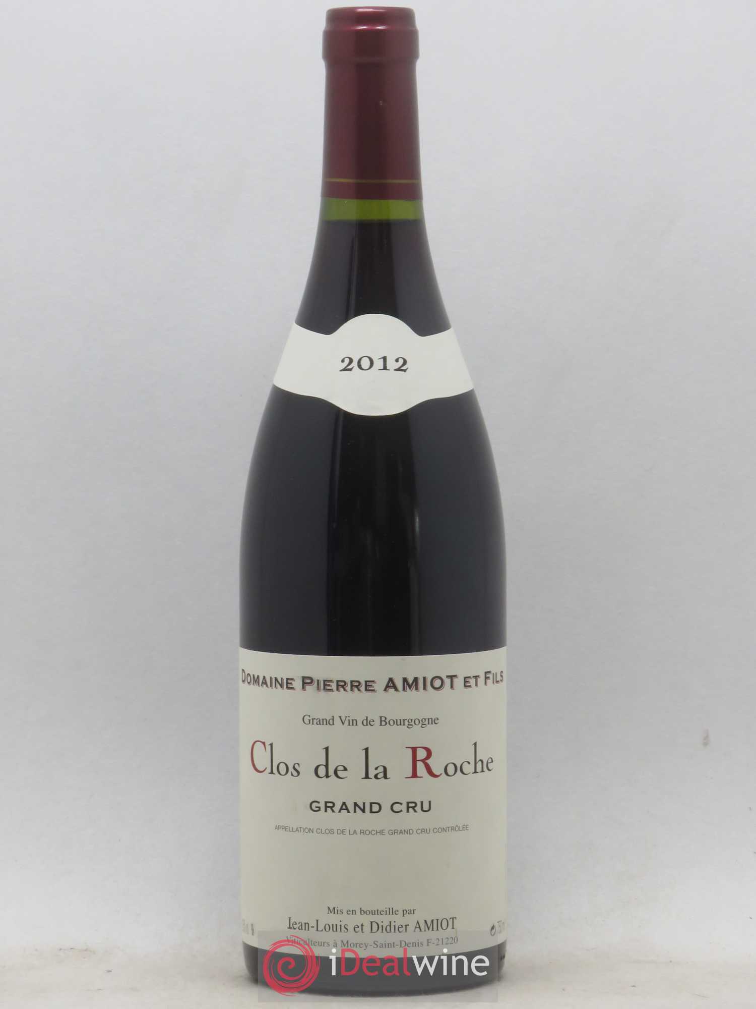Clos de la Roche Grand Cru Pierre Amiot et Fils (Domaine) 2012 - Lot de 1 bouteille - 0