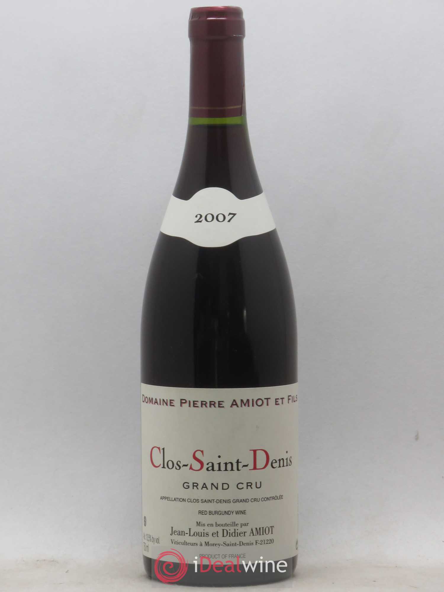 Clos Saint-Denis Grand Cru Domaine Pierre Amiot 2007 - Posten von 1 Flasche - 0
