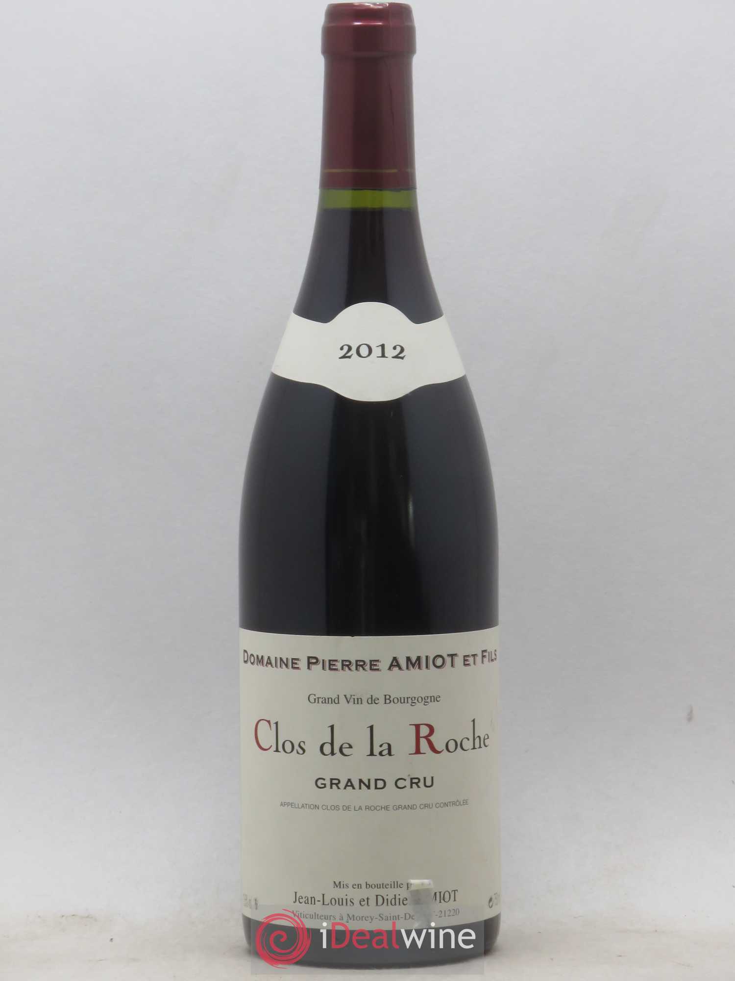 Clos de la Roche Grand Cru Pierre Amiot et Fils (Domaine) 2012 - Lot de 1 bouteille - 0