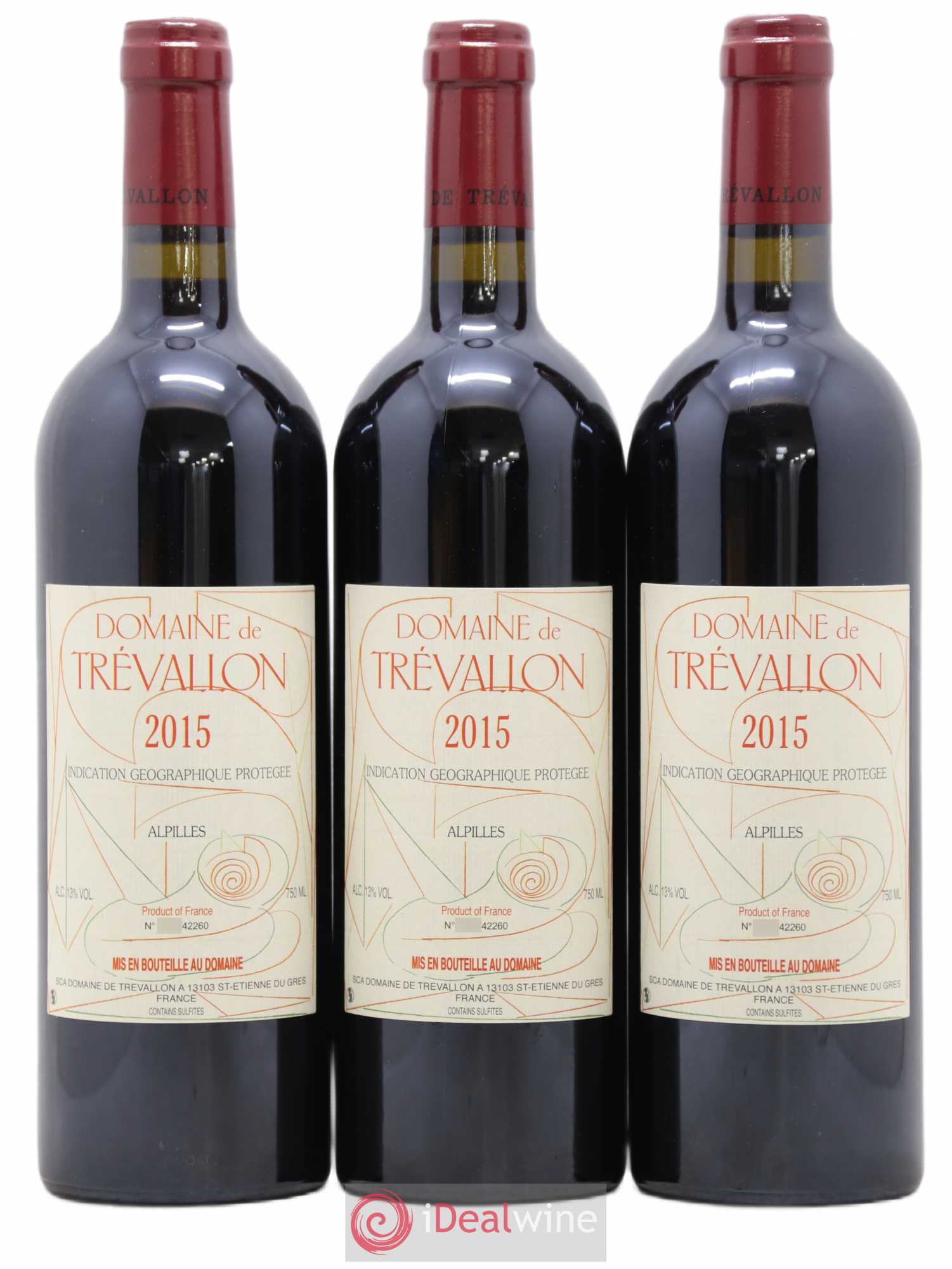 Alpilles Trévallon (Domaine de) Eloi Dürrbach 2015 - Lot de 3 bouteilles - 0