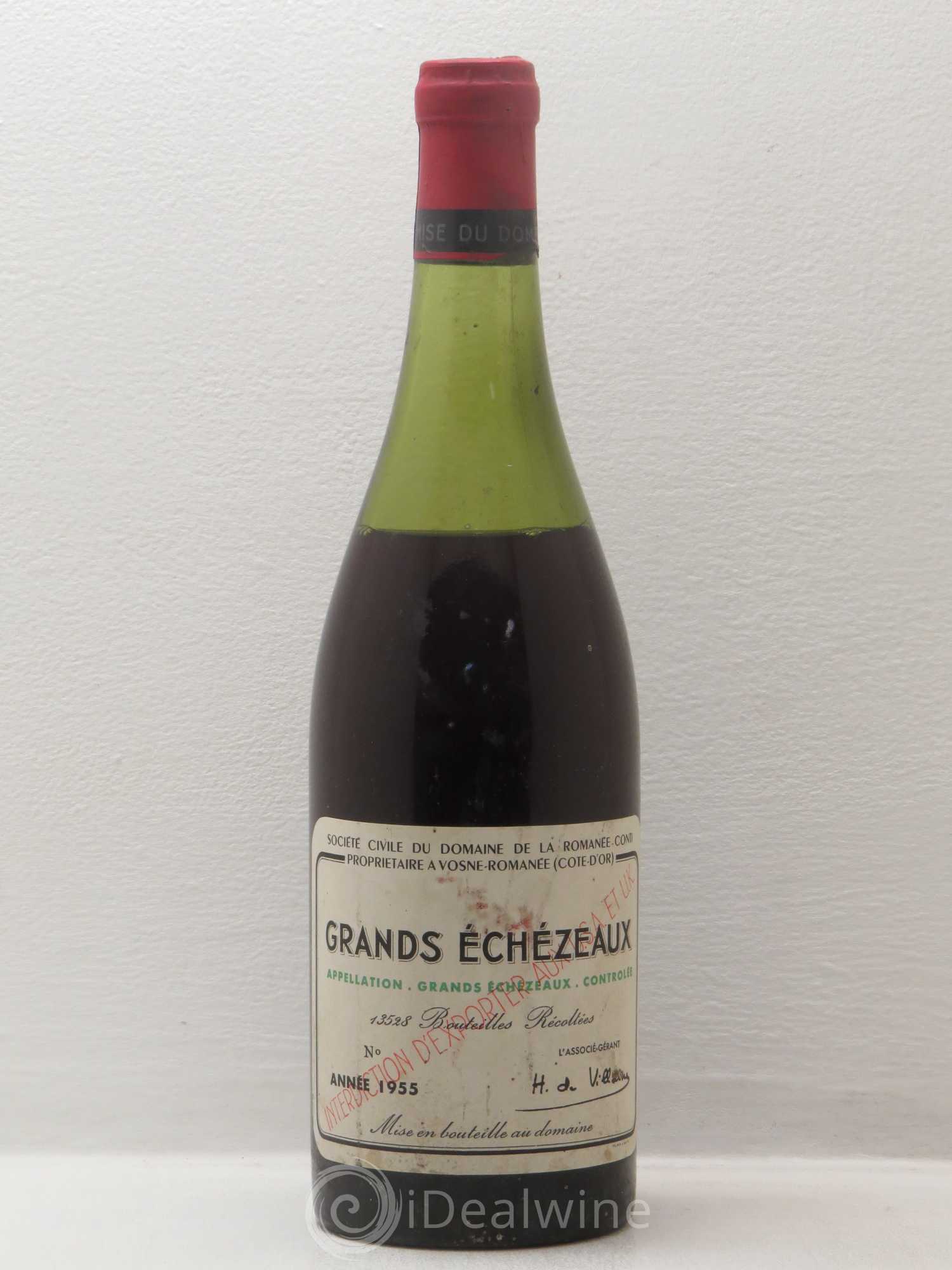 Grands-Echezeaux Grand Cru Domaine de la Romanée-Conti 1955 - Lot de 1 bouteille - 0