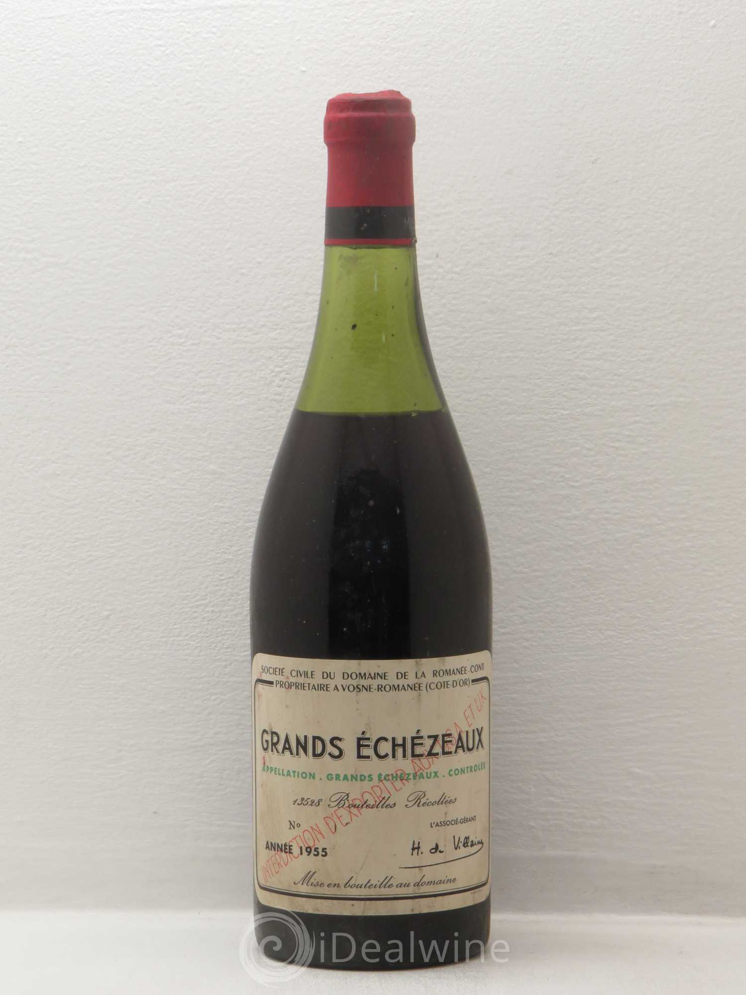 Grands-Echezeaux Grand Cru Domaine de la Romanée-Conti 1955 - Lot de 1 bouteille - 0