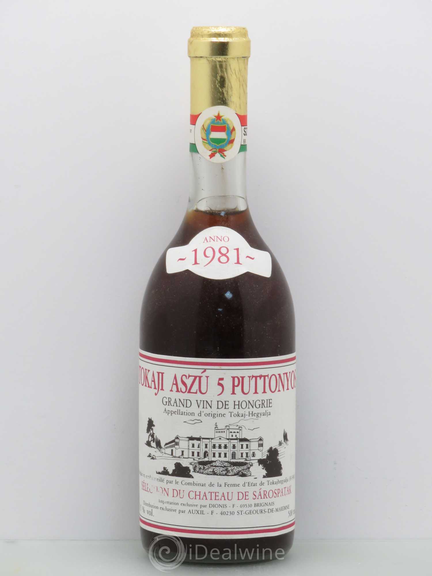 Tokaji Château De Sarospatak Tokaji Aszu 5 Puttonyos 1981 - Posten von 1 Flasche - 0