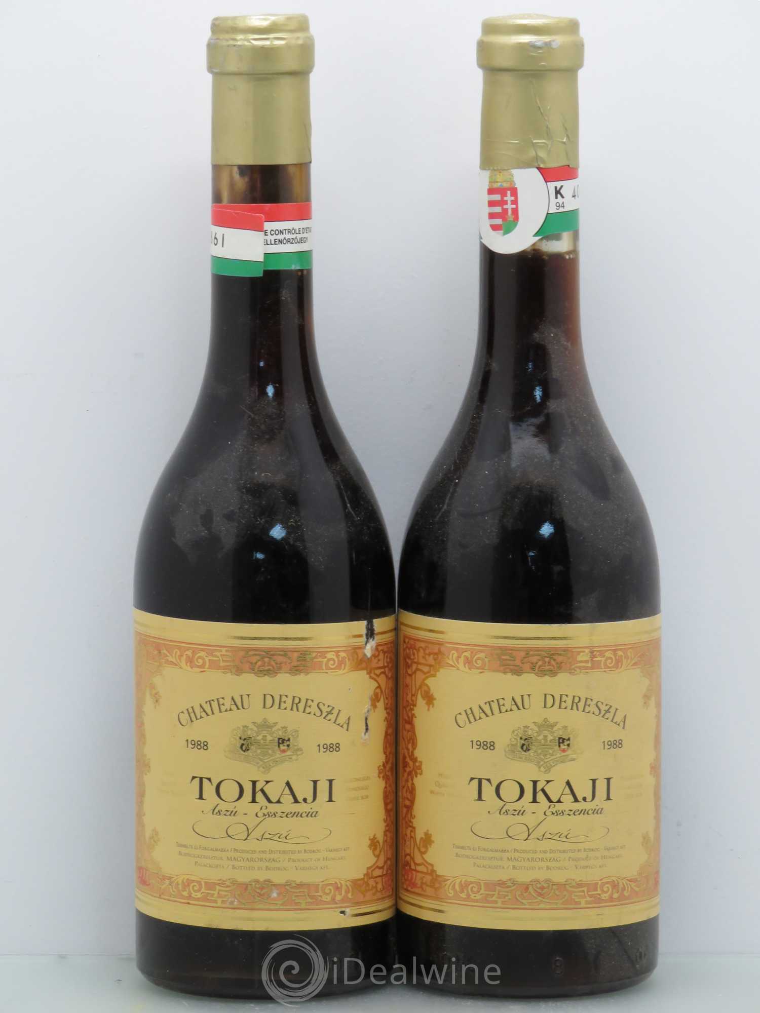 Tokaji Château Dereszla Tokaji Aszu 1988 - Lotto di 2 bottiglie - 0