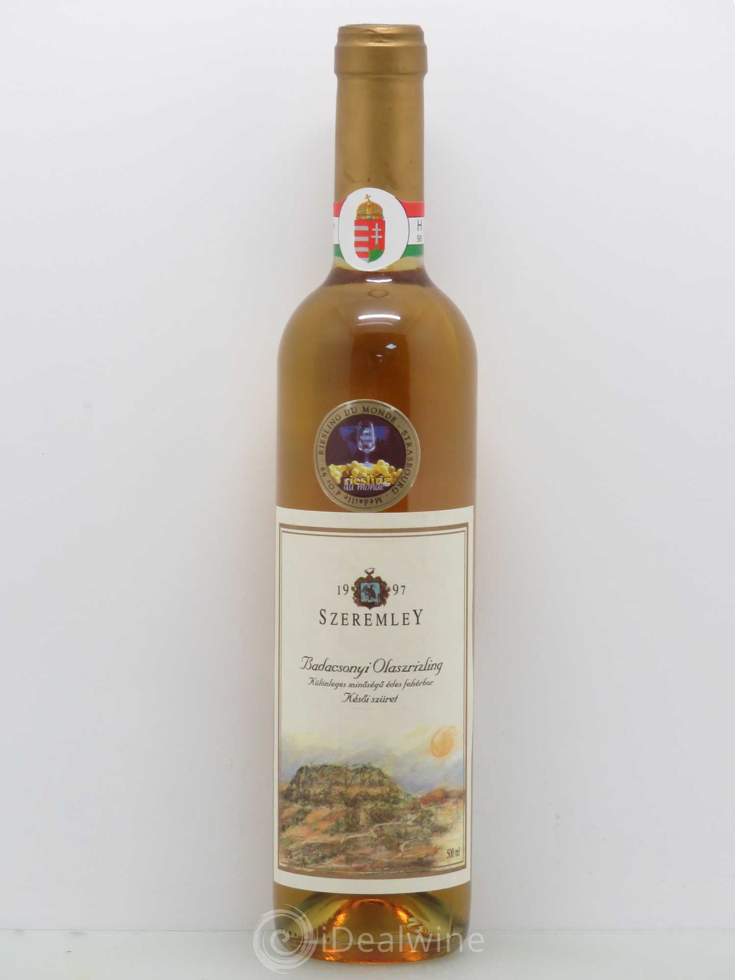 Tokaji SZEREMLEY Badacsonyi Olaszrizling Kesoi Sz 50CL 1997 - Posten von 1 Flasche - 0