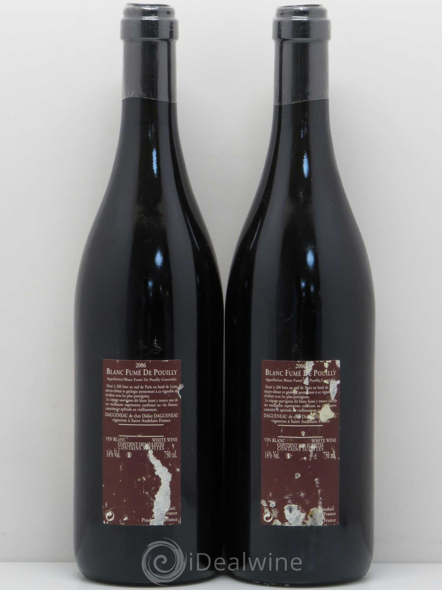 Vin de France (anciennement Pouilly-Fumé) Pur Sang Dagueneau (Domaine Didier - Louis-Benjamin) 2006 - Lot de 2 bouteilles - 1