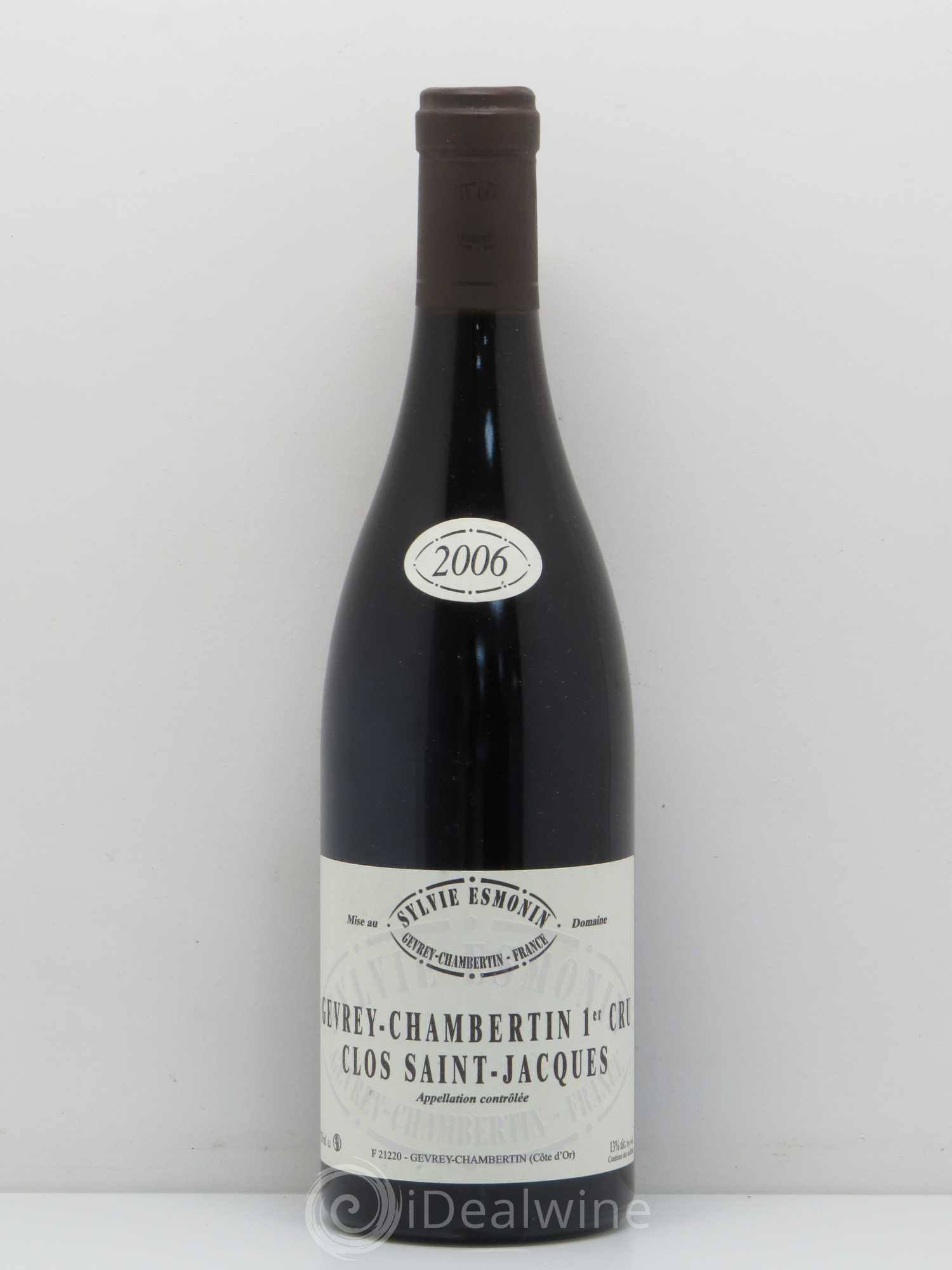 Gevrey-Chambertin 1er Cru Clos Saint Jacques Sylvie Esmonin 2006 - Lot de 1 bouteille - 0