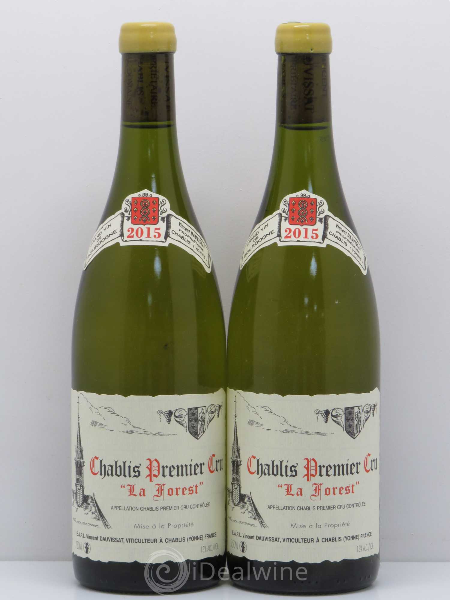 Chablis 1er Cru La Forest Vincent Dauvissat (Domaine) 2015 - Lot de 2 bouteilles - 0