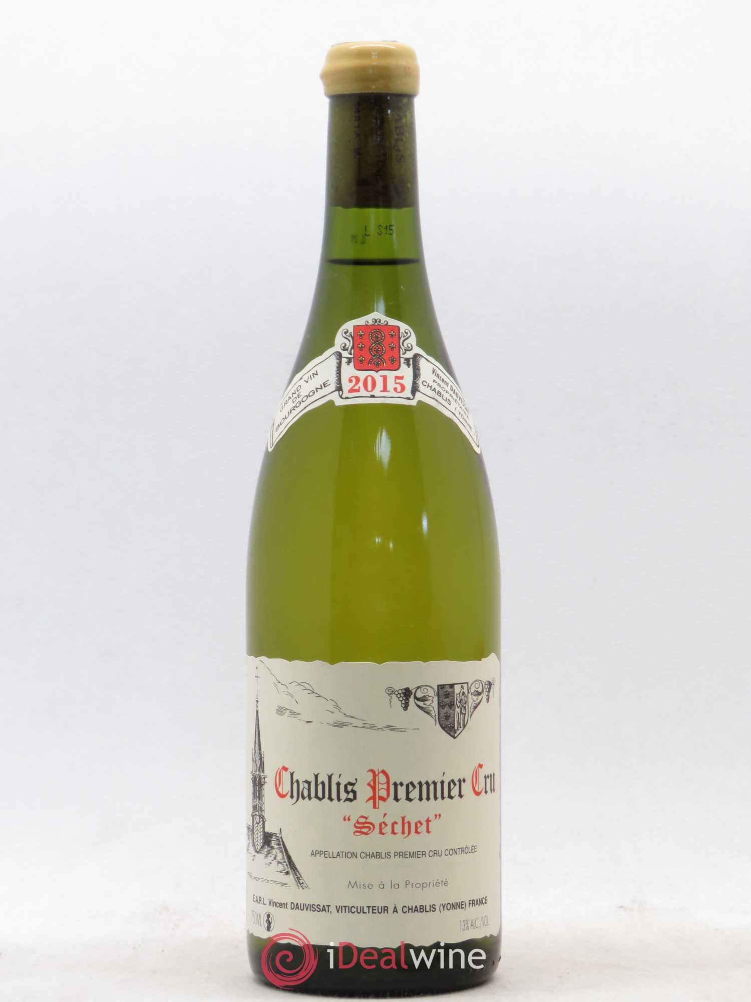 Chablis 1er Cru Séchet Vincent Dauvissat (Domaine) 2015 - Lot de 1 bouteille - 0