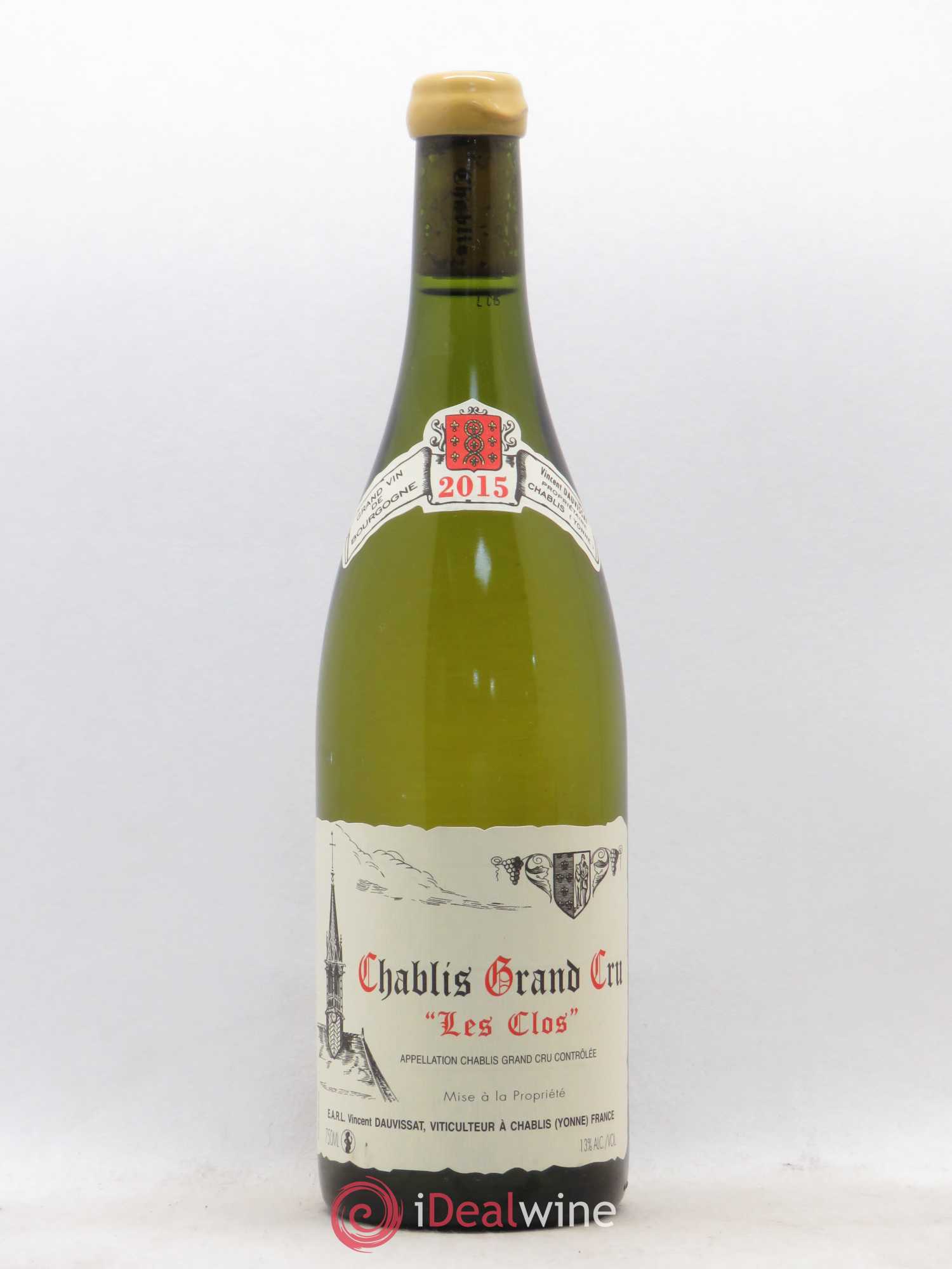 Chablis Grand Cru Les Clos Vincent Dauvissat (Domaine) 2015 - Lot de 1 bouteille - 0